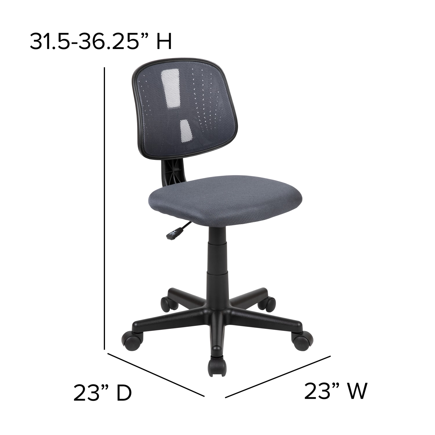 Flash Furniture Flash Fundamentals Mesh MidBack Swivel Task Office Chair With Pivot Back GrayBlack PopularChairscom Flash Furniture Flash Fundamentals Mesh Mid Back Swivel Task Office Chair With Pivot Back GrayBlack PopularChairscom