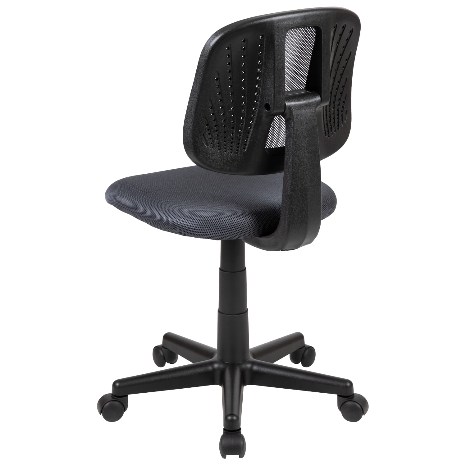 Flash Furniture Flash Fundamentals Mesh MidBack Swivel Task Office Chair With Pivot Back GrayBlack PopularChairscom Flash Furniture Flash Fundamentals Mesh Mid Back Swivel Task Office Chair With Pivot Back GrayBlack PopularChairscom