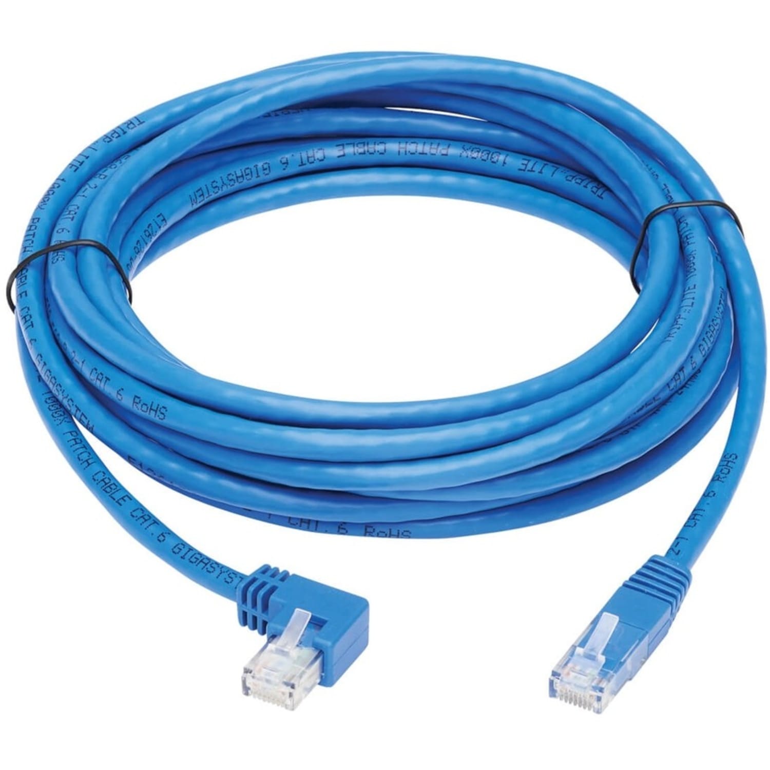 Tripp Lite N204-015-BL-LA Left-Angle Cat6 Ethernet Cable - 15 ft., M/M, Blue - First End: 1x RJ-45 Male Network - N204015BLLA - Image 6