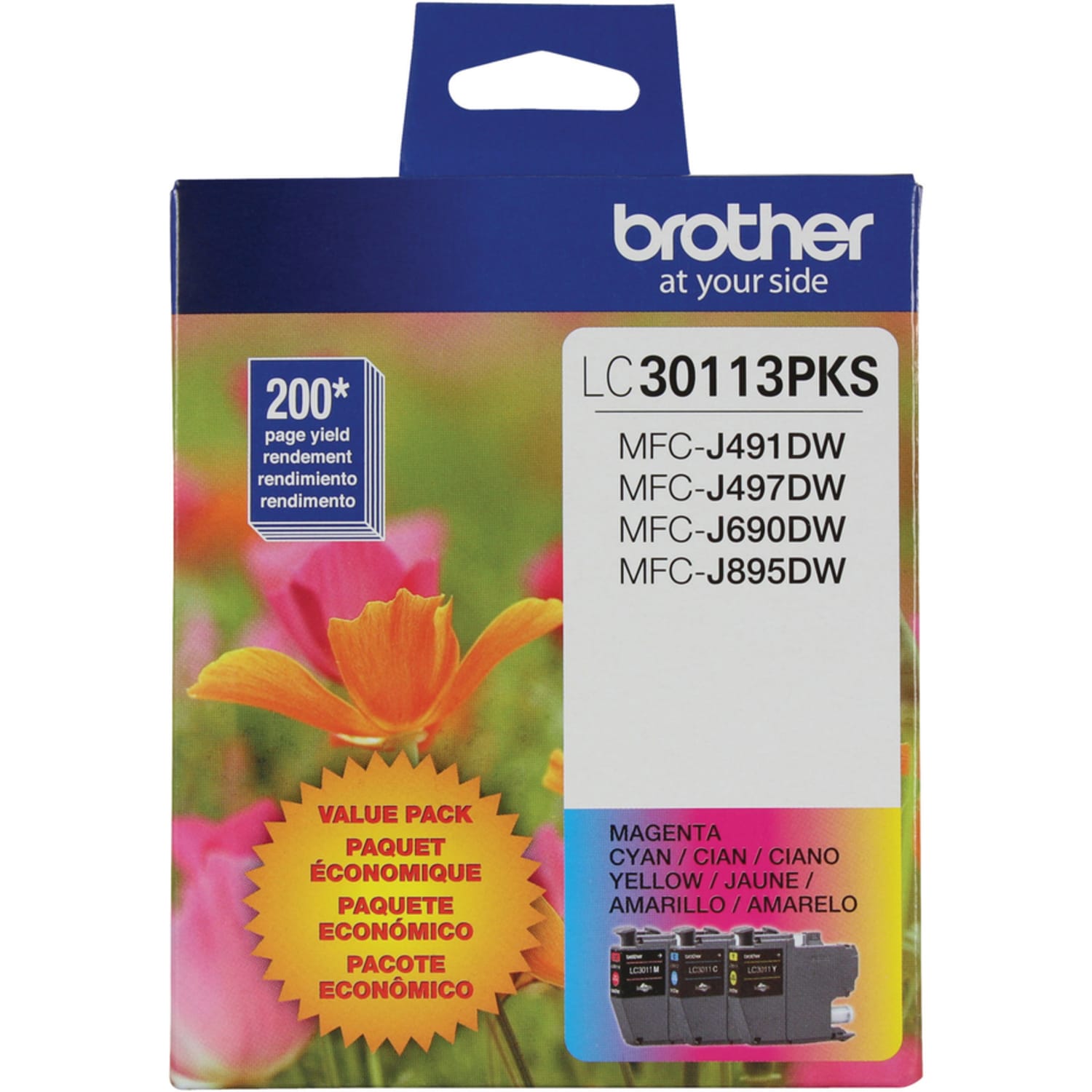 Brother LC3011 Cyan, Magenta, Yellow Ink Cartridges, Pack Of 3, LC30113PKS - Image 6