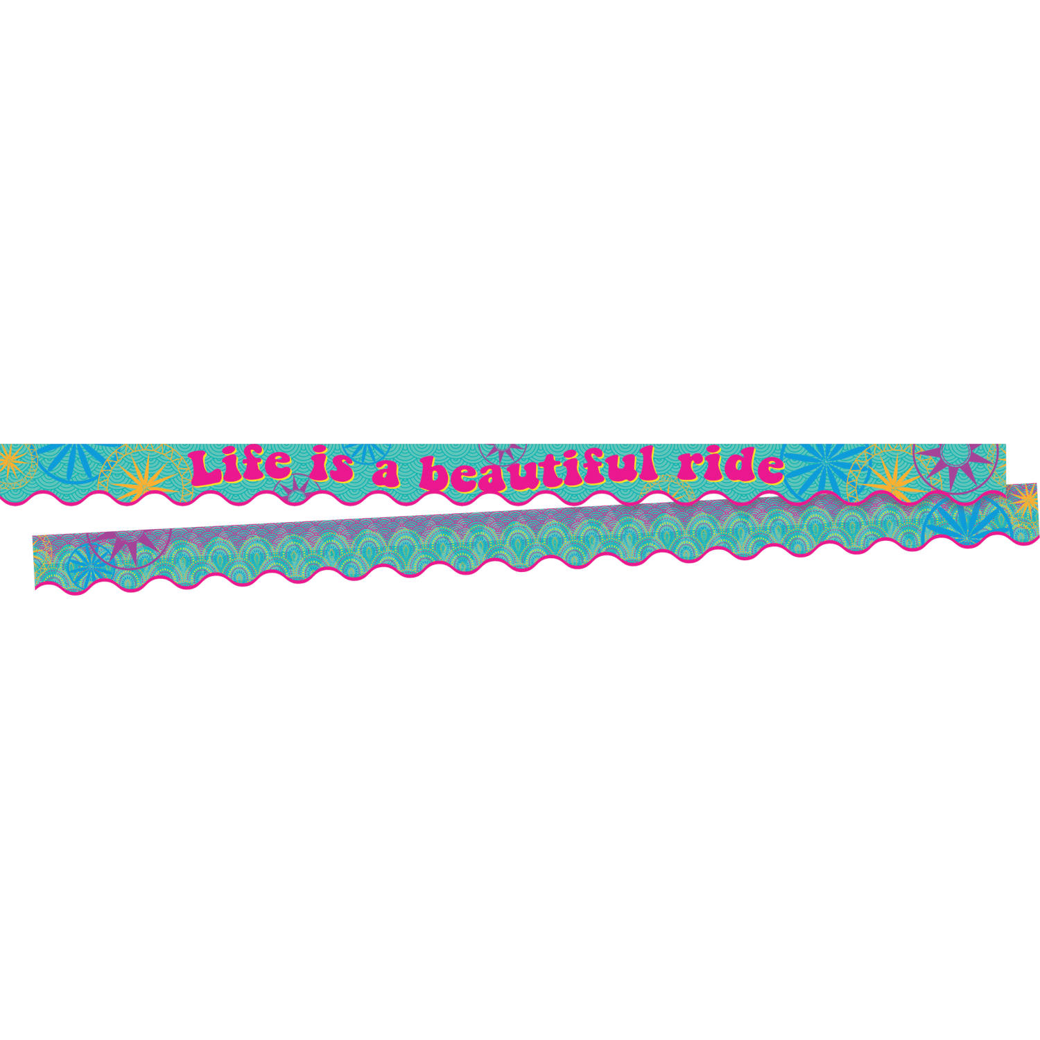 Barker Creek Double-Sided Scalloped Borders, 2-1/4in x 36in, Life Is Beautiful, 13 Strips Per Pack, Set Of 3 Packs - Image 4