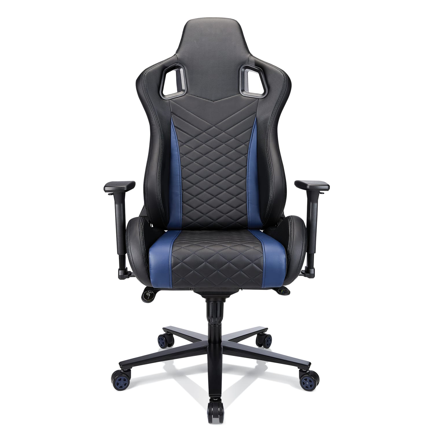 RS Gaming Davanti Vegan Leather High Back Gaming Office Chair BlackBlue BIFMA Compliant PopularChairscom