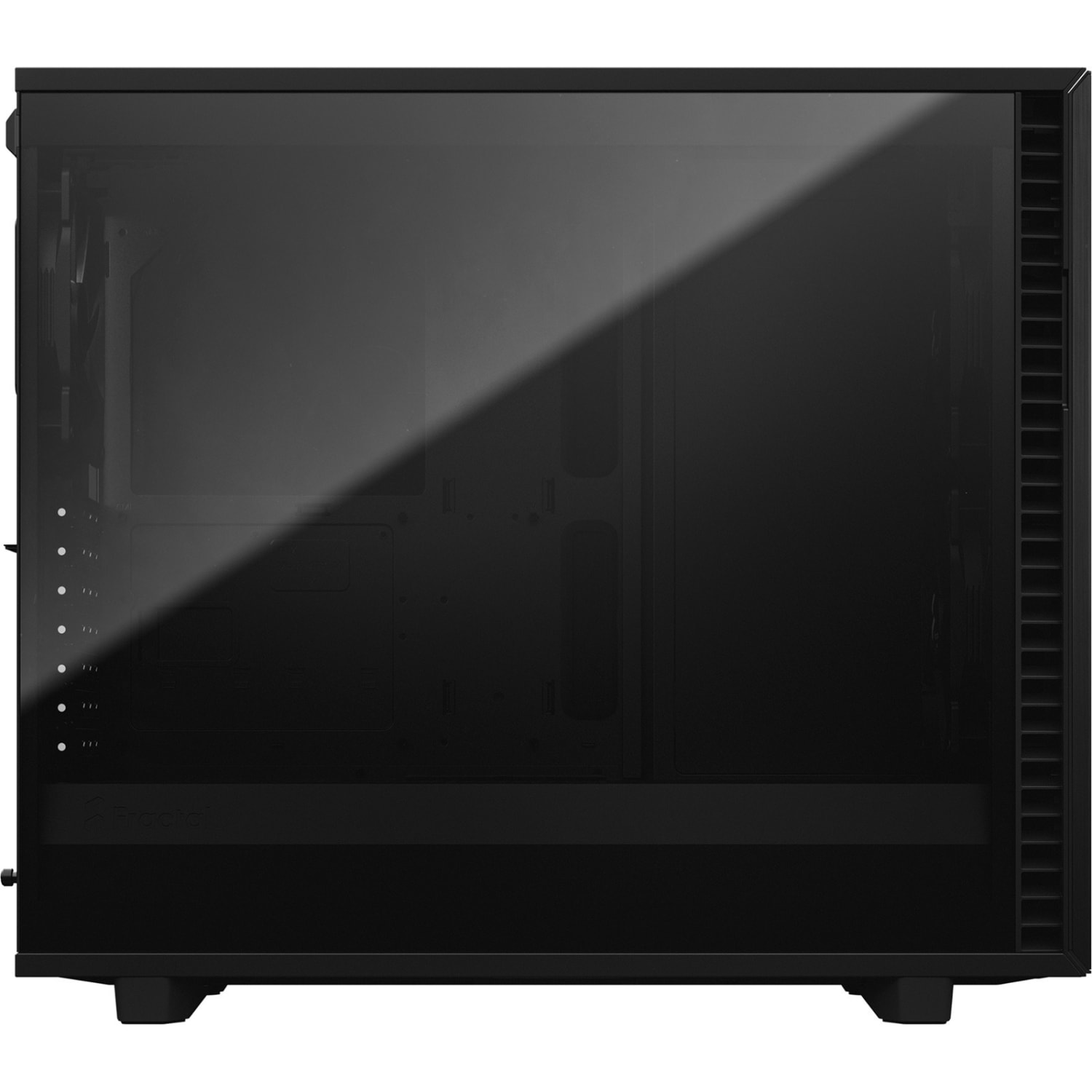 Fractal Design Define 7 Black TG Dark Tint - Mid-tower - Black - Steel, Anodized Aluminum, Tempered Glass - 9 x Bay - 4 x 5.51in x Fan(s) Installed - 0 - ATX, EATX, Micro ATX, Mini ITX Motherboard Supported - 9 x Fan(s) Supported - Image 4