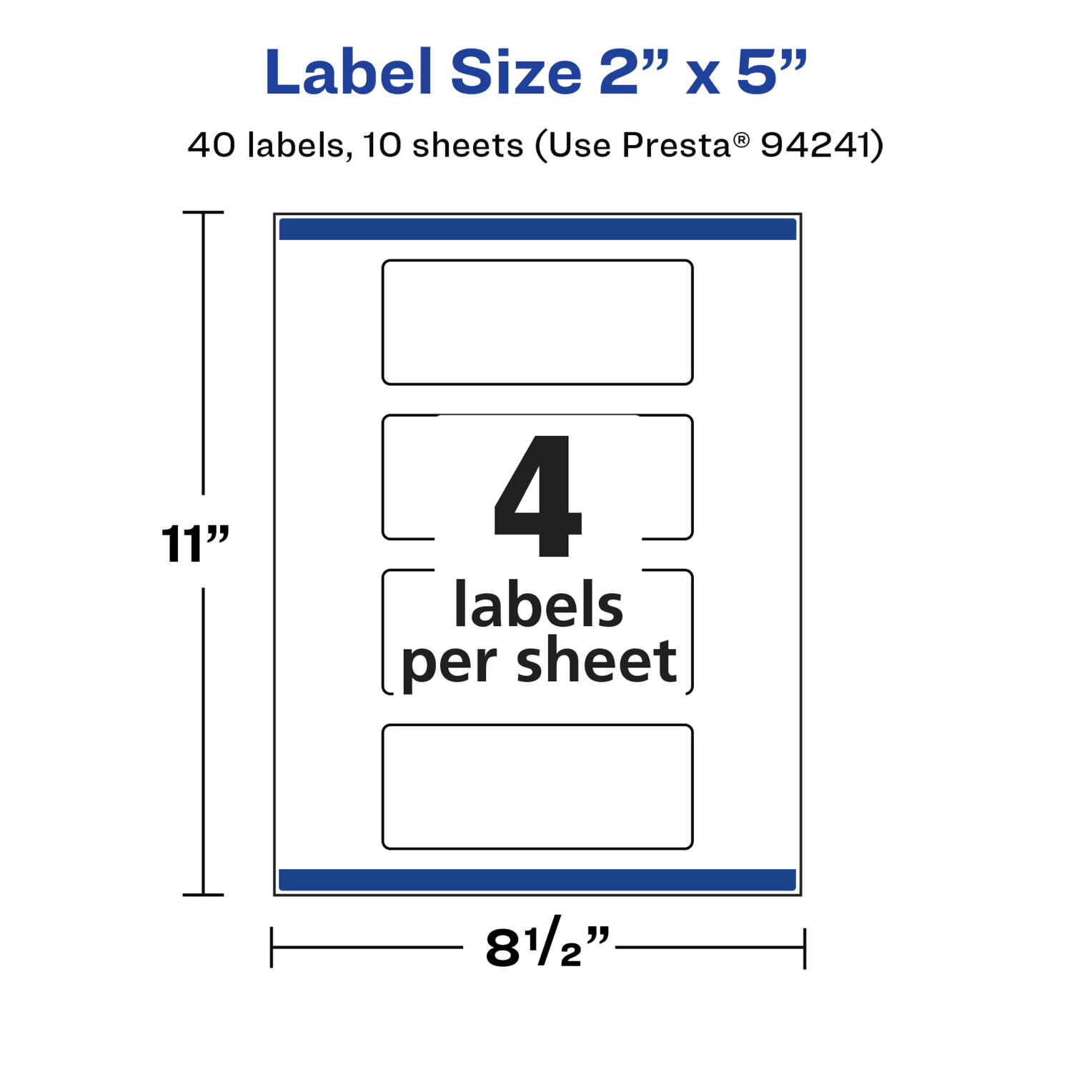 Avery Glossy Permanent Labels With Sure Feed, 94241-WGP10, Rectangle, 2in x 5in, White, Pack Of 40 - Image 6
