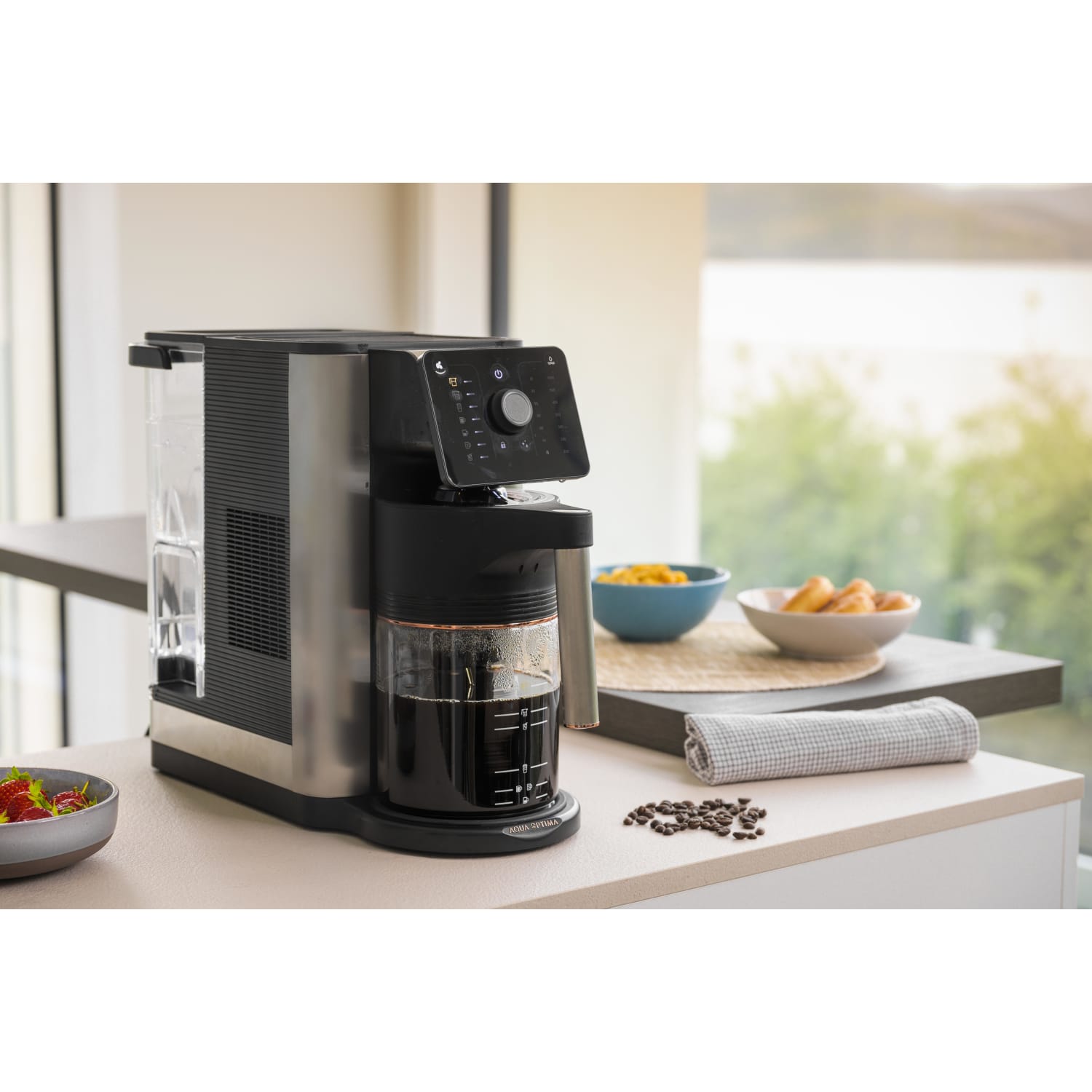 Aqua Optima Aurora 10-Cup Drip Coffee Maker, Silver/Black, ACE002 - Image 3