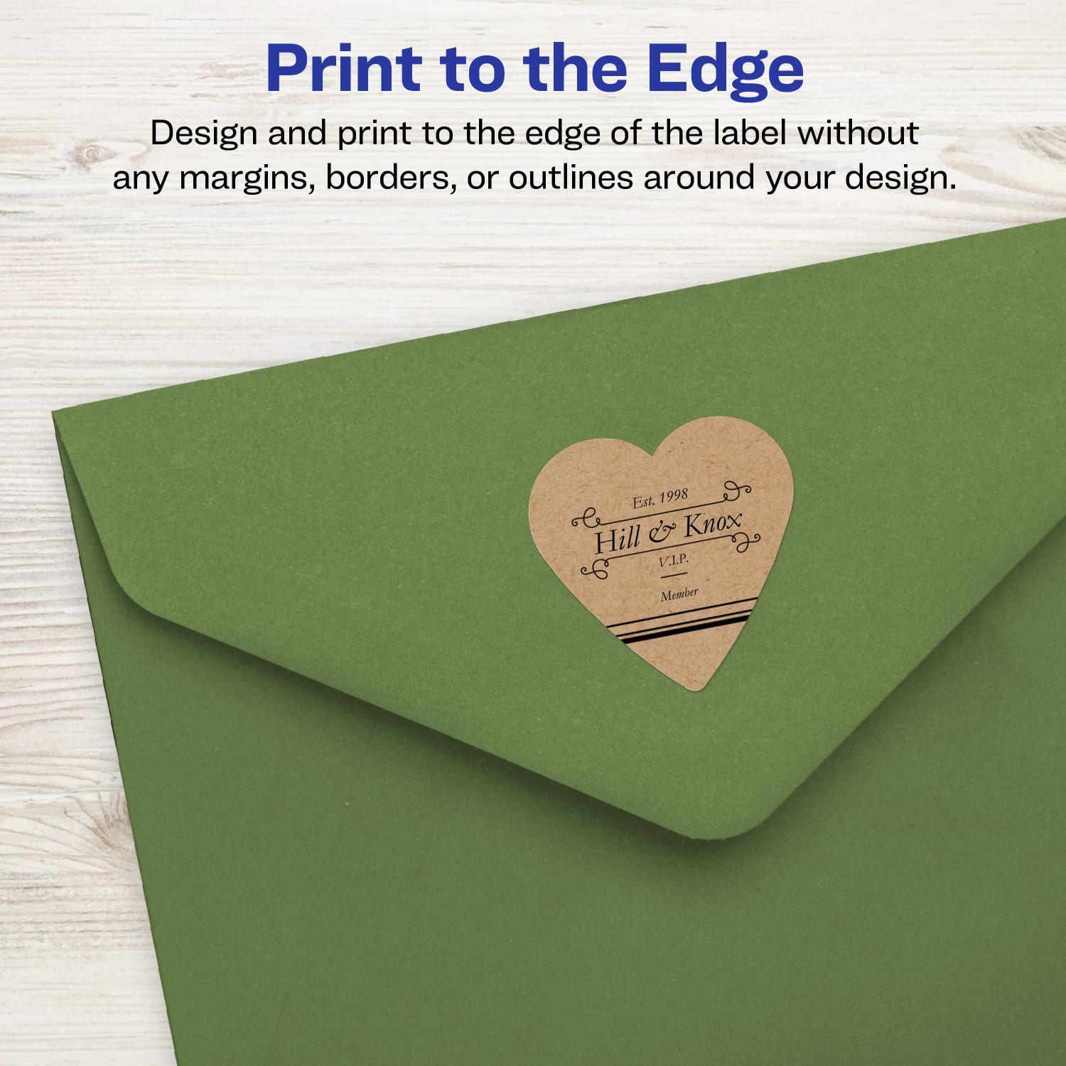 Avery Kraft Permanent Labels With Sure Feed, 94602-KMP15, Heart, 1-1/2in x 1-1/2in, Brown, Pack Of 300 - Image 4