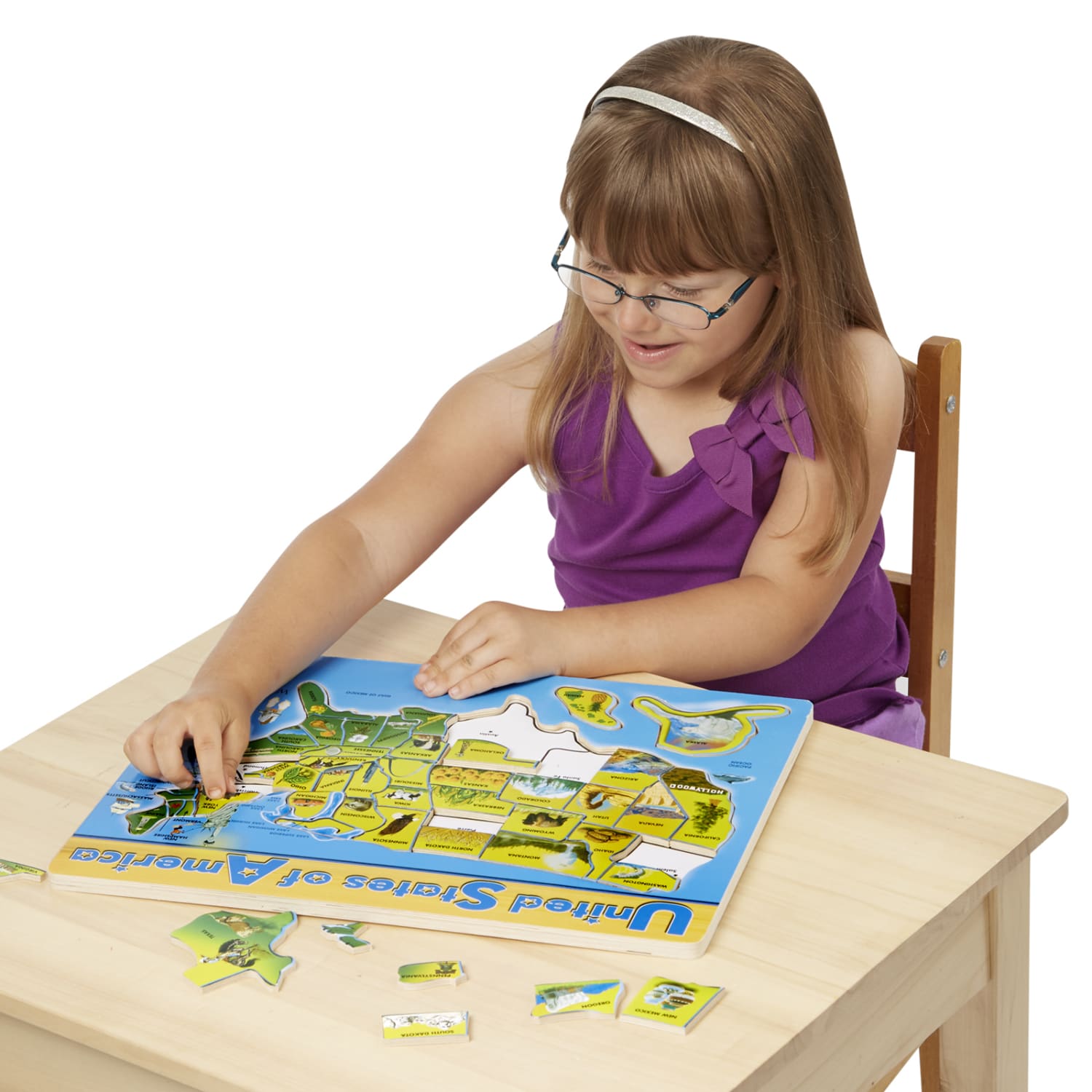 Melissa & Doug U.S.A. Map Wooden Puzzle, Set Of 45 Pieces - Image 3