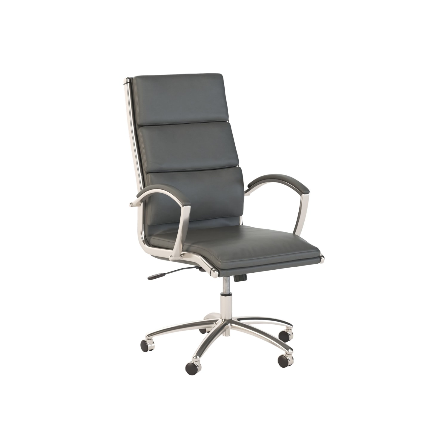 Bush Business Furniture Modelo Bonded Leather High-Back Office Chair, Dark Gray, Standard Delivery - Image 13