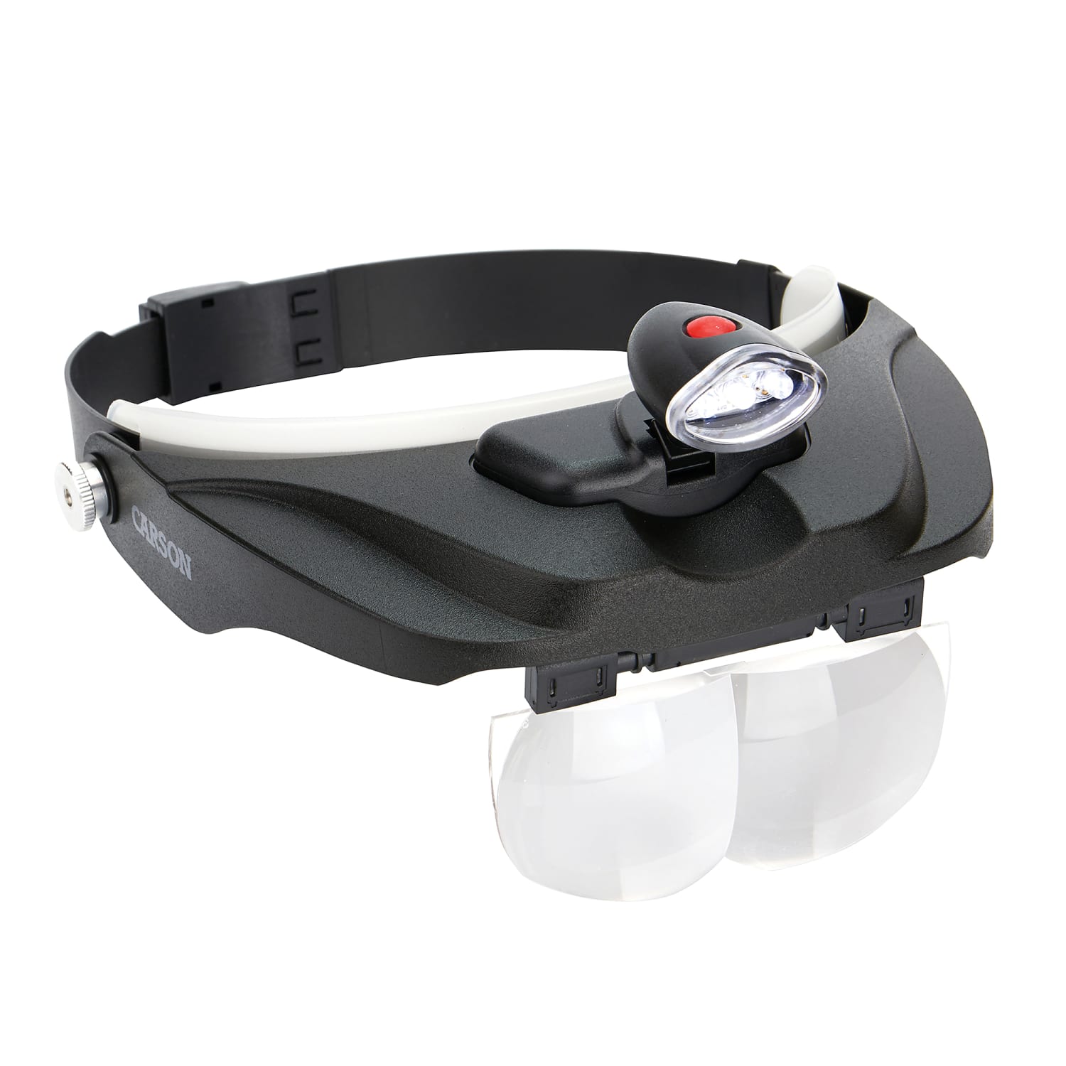 Carson MagniVisor Deluxe, CP-60, Magnifying Area 4in Diameter, Overall Size 3.5inH x 9.8inW, Acrylic Lens