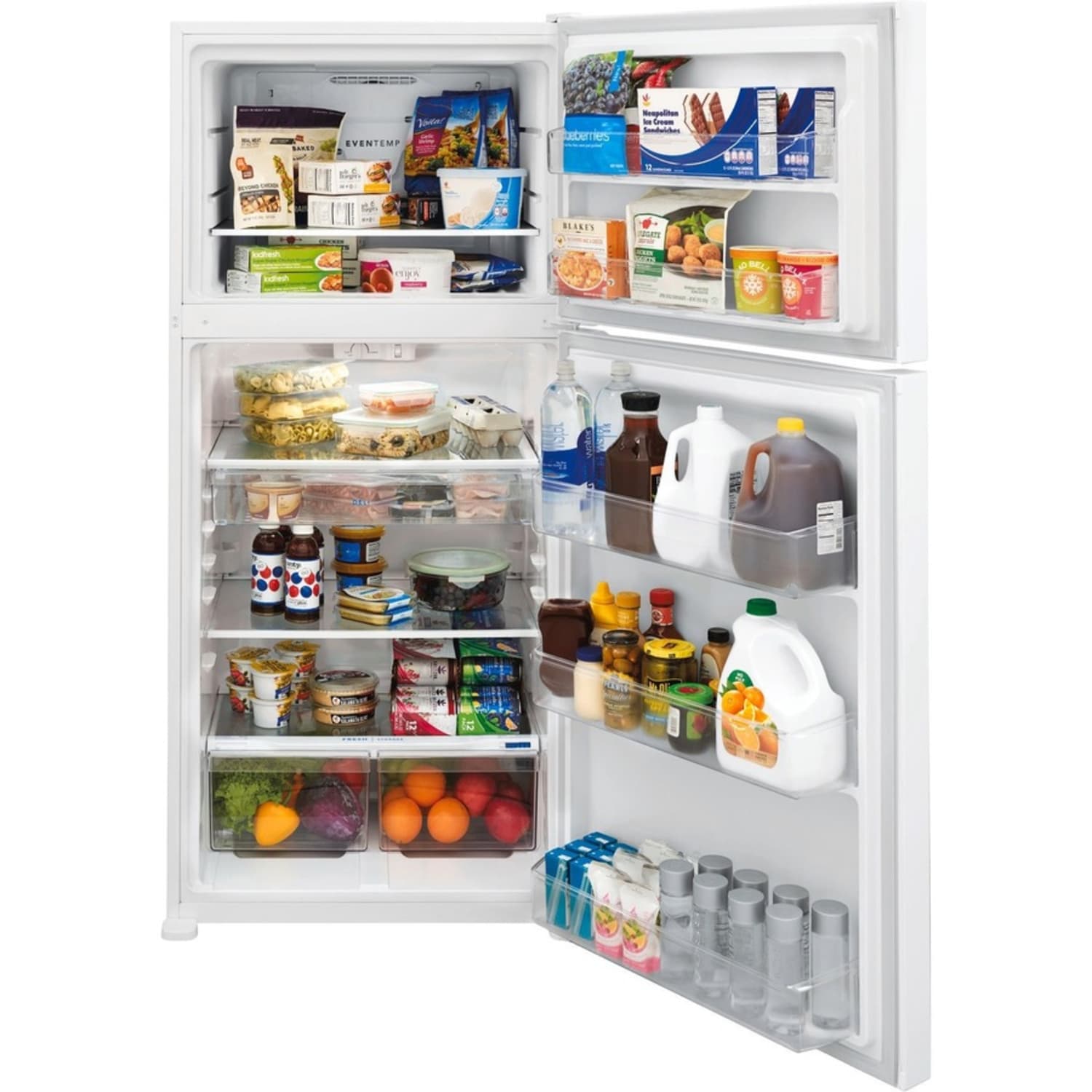 Frigidaire 20.0 Cu. Ft. Top Freezer Refrigerator - 20 ft3 - Auto-defrost - Top Mount - Reversible - 14.60 ft3 Net Refrigerator Capacity - FFTR2045VW - Image 6