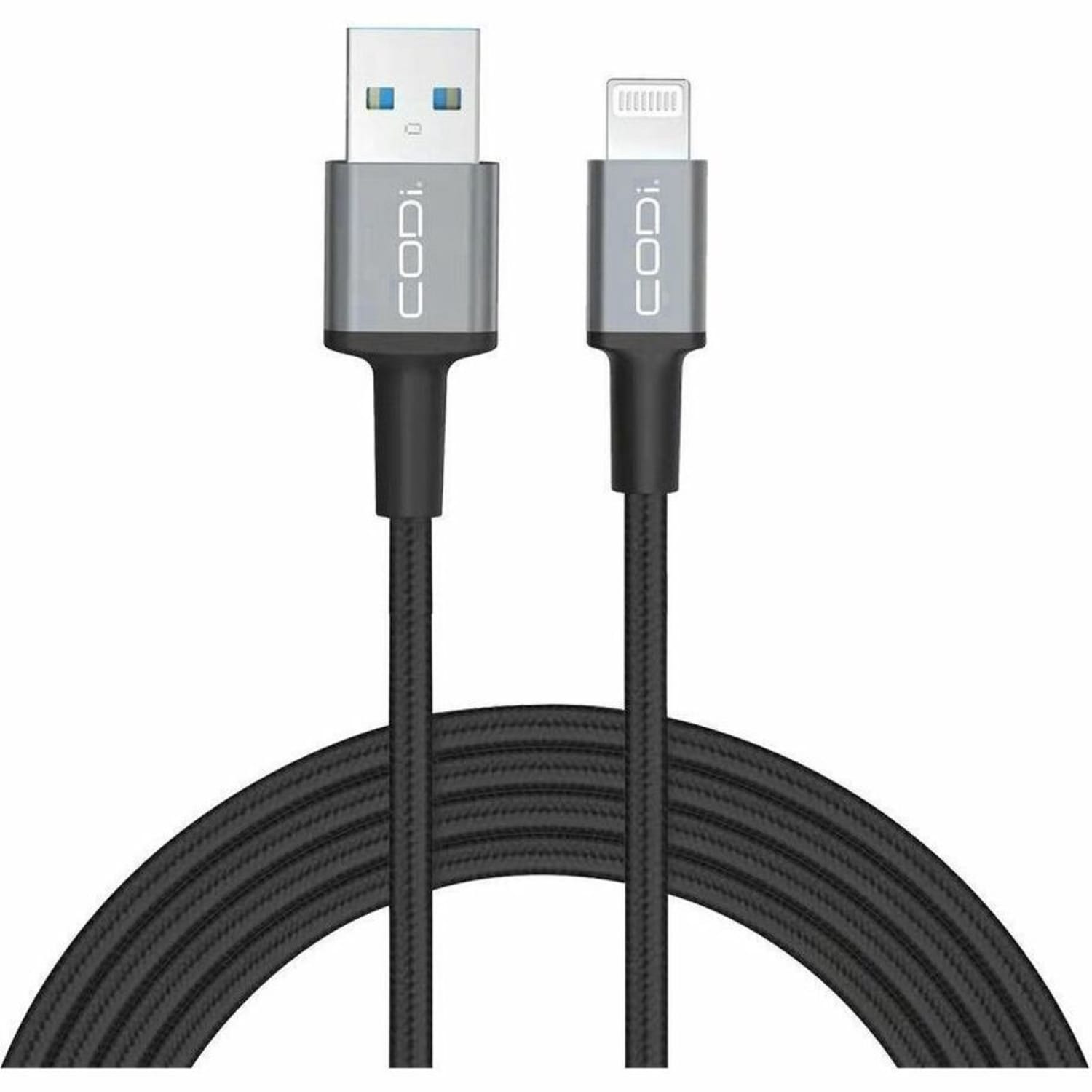 CODi 6ft USB-A to Lightning (MFI Certified) Charge & Sync Cable - Lightning/USB Data Transfer Cable for iPad, iPod, iPhone