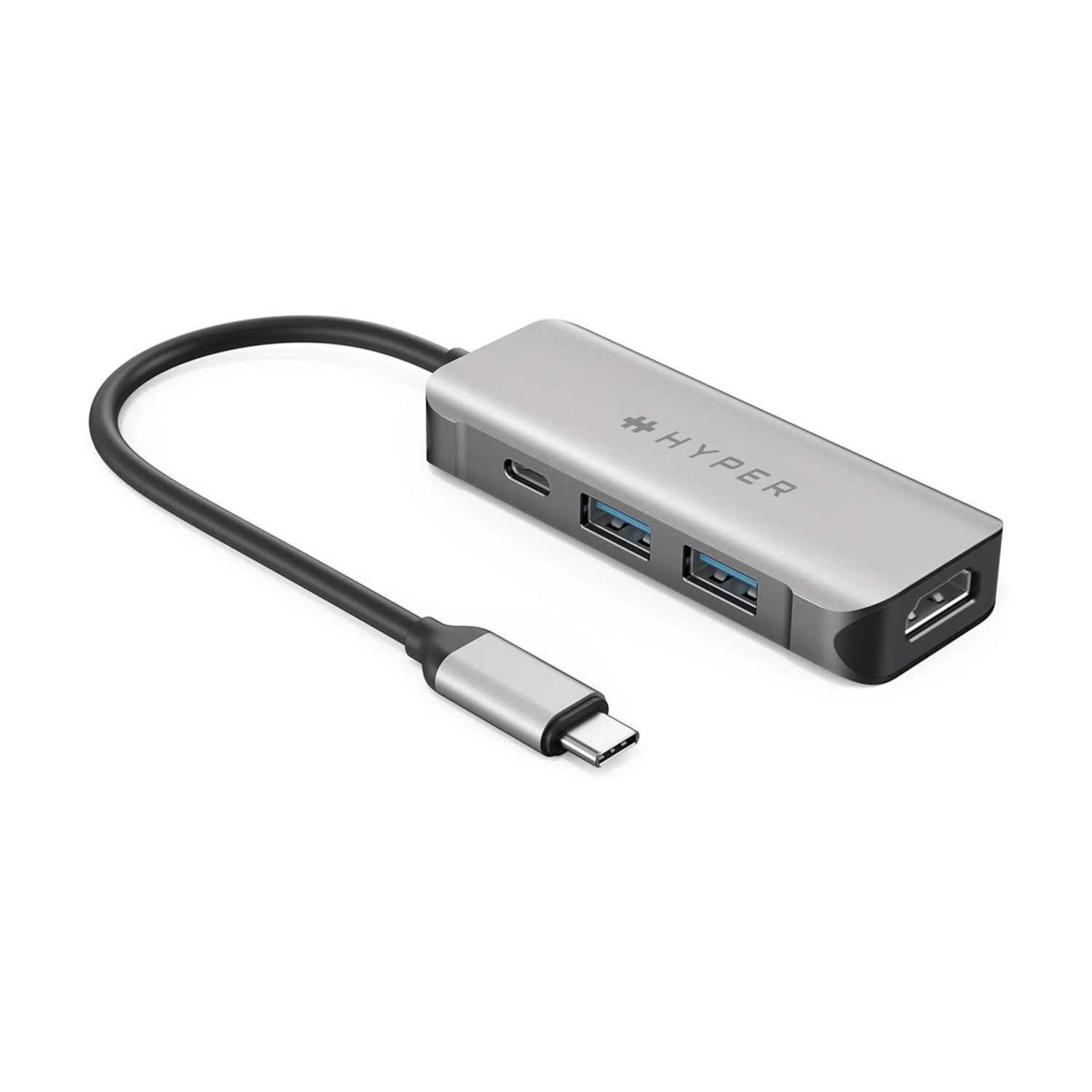 Targus Sanho HyperDriver 4-in-1 USB-C Hub, 0.51inH x 1.38inW x 3.35inD, Gray, HD41 - Image 3