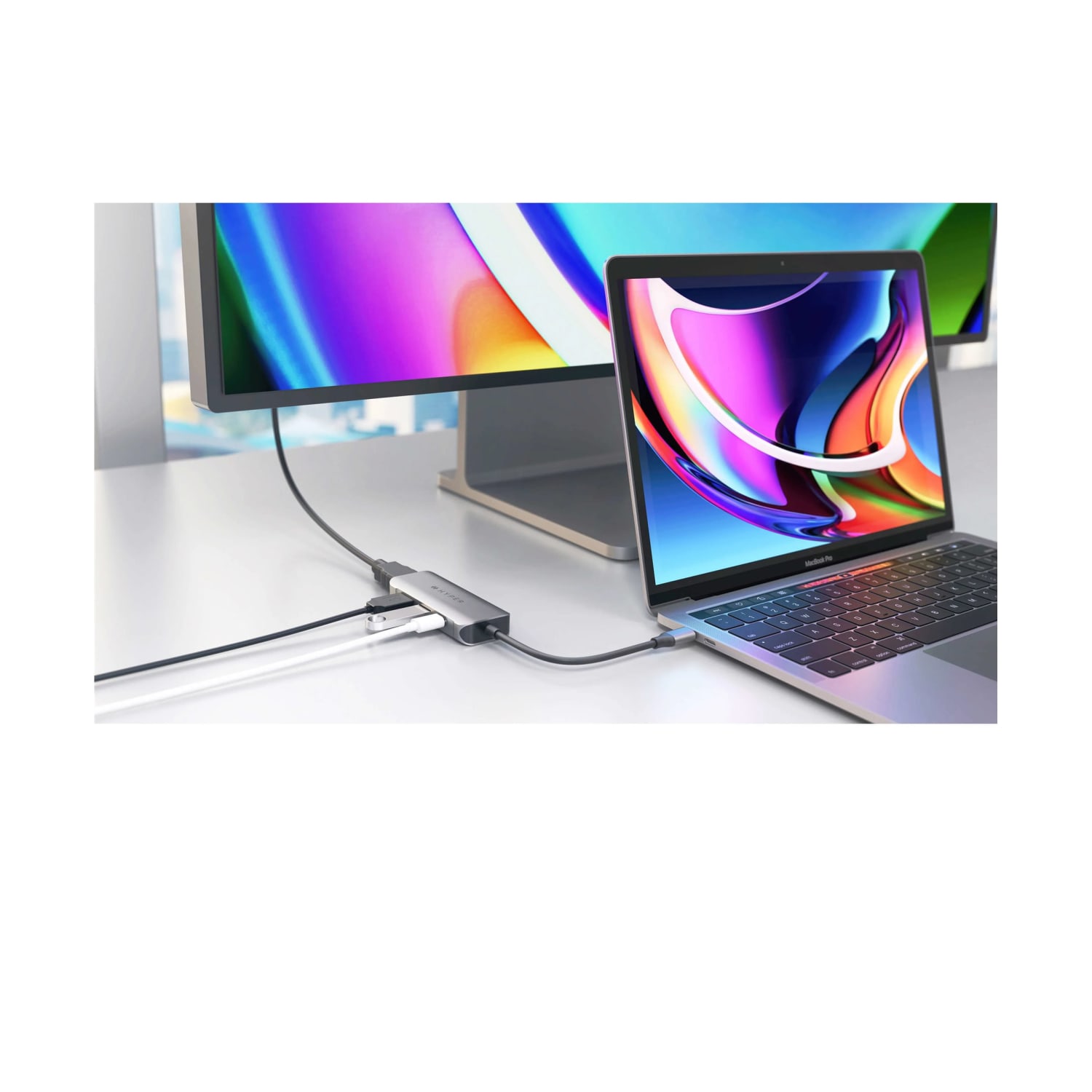 Targus Sanho HyperDriver 4-in-1 USB-C Hub, 0.51inH x 1.38inW x 3.35inD, Gray, HD41 - Image 5
