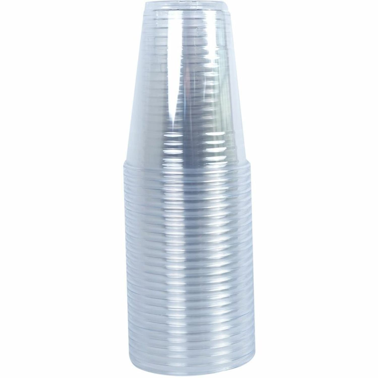 Genuine Joe 16 oz Clear Plastic Cups - 16 fl oz - Clear - Plastic - Cold Drink, Beverage - 25 / Pack - Image 3