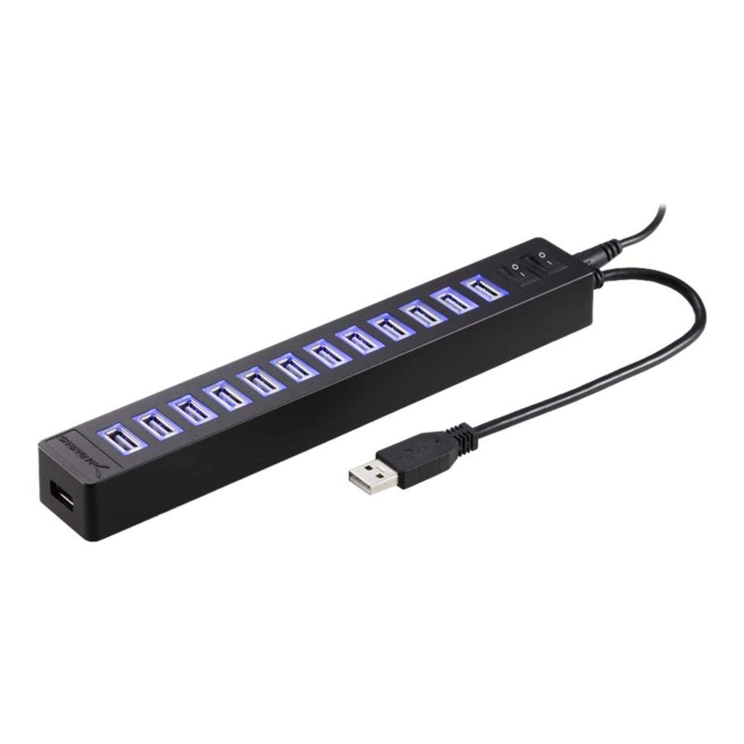 Sabrent 13-Port USB 2.0 Hub with Power Adapter - USB - External - 13 USB Port(s) - 13 USB 2.0 Port(s)