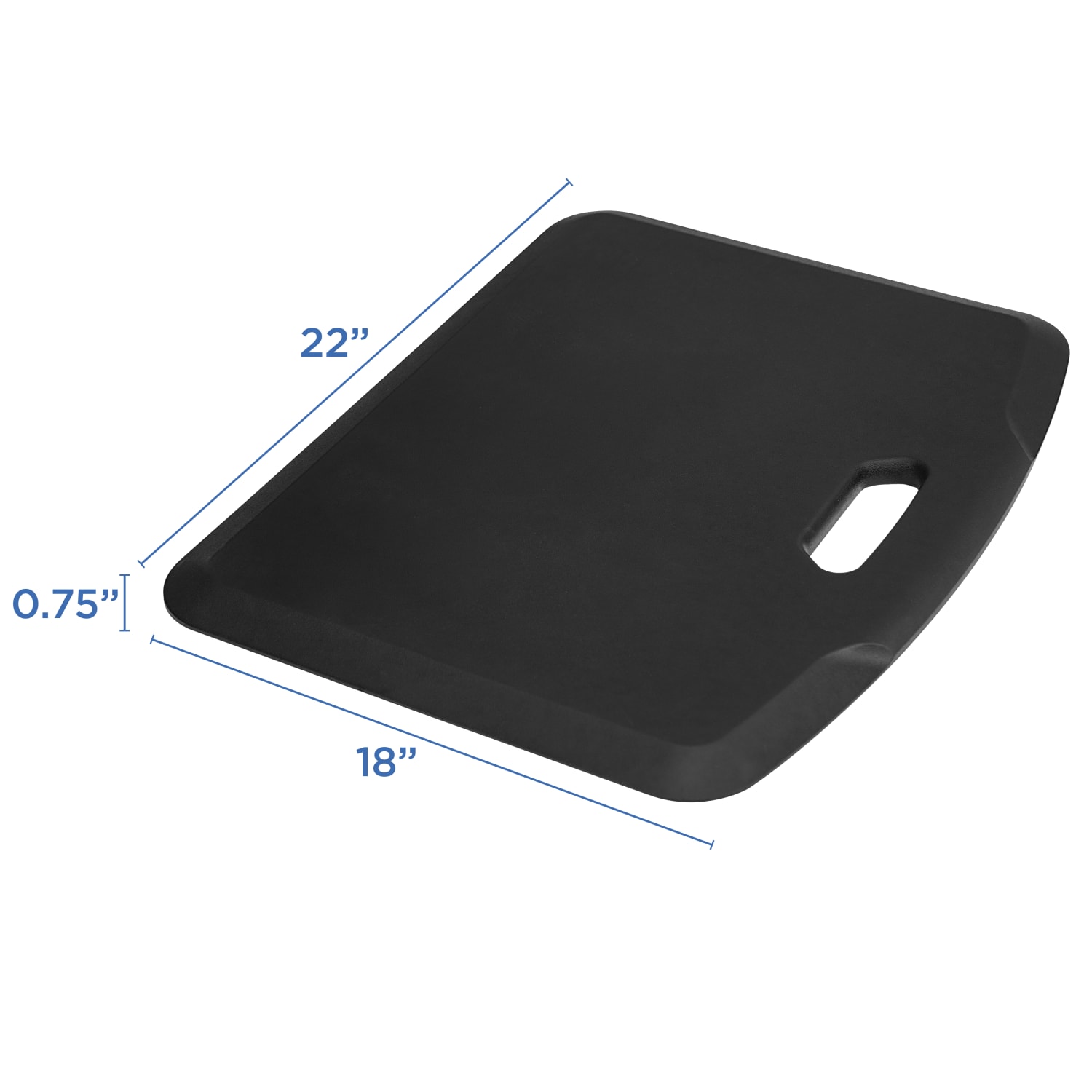 Mount It Portable Anti Fatigue Floor Mat Rubberized Gel Foam 18inD x 22W Black PopularChairscom