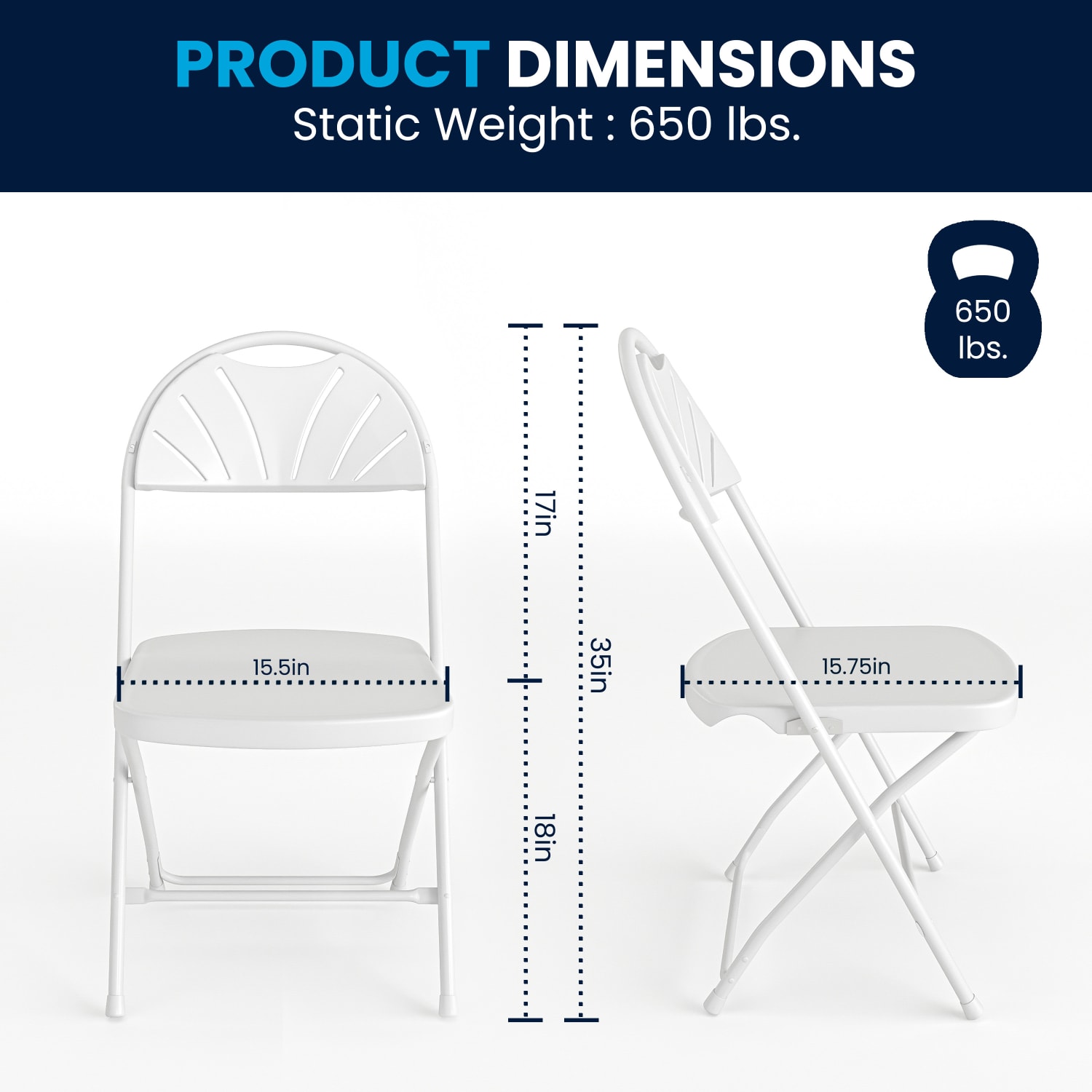 Flash Furniture HERCULES Series 650lb Capacity Plastic Fan Back Folding Chairs White Set Of 2 Chairs PopularChairscom Flash Furniture HERCULES Series 650 lb Capacity Plastic Fan Back Folding Chairs White Set Of 2 Chairs PopularChairscom
