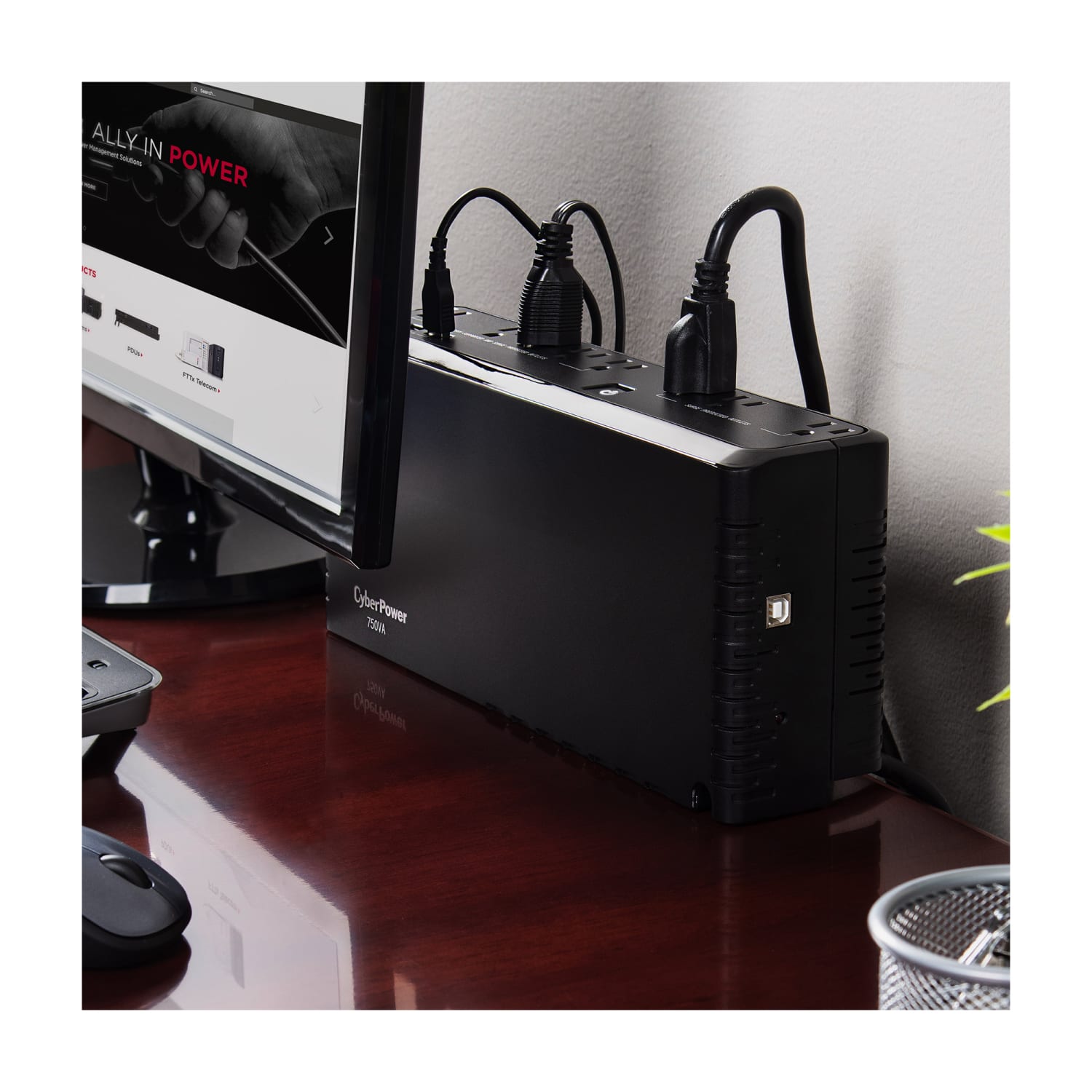 Cyber Power 8-Outlet Uninterruptible Power Supply System, 750VA/375 Watts, SL750U - Image 5