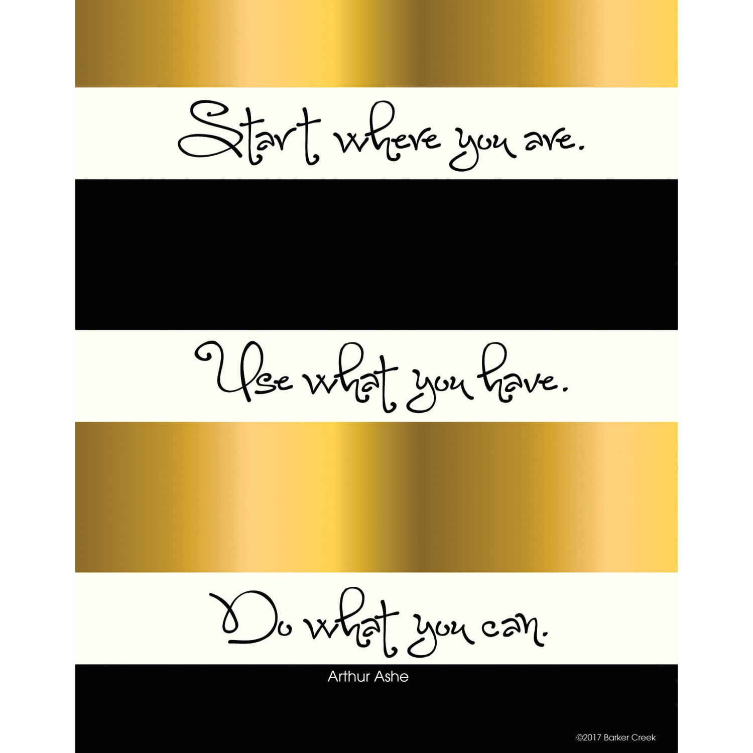 Barker Creek Art Print Set, 8in x 10in, Creativity, Intelligence And Optimism 24K Gold Collection, Pre-K To College, Pack Of 4 - Image 4