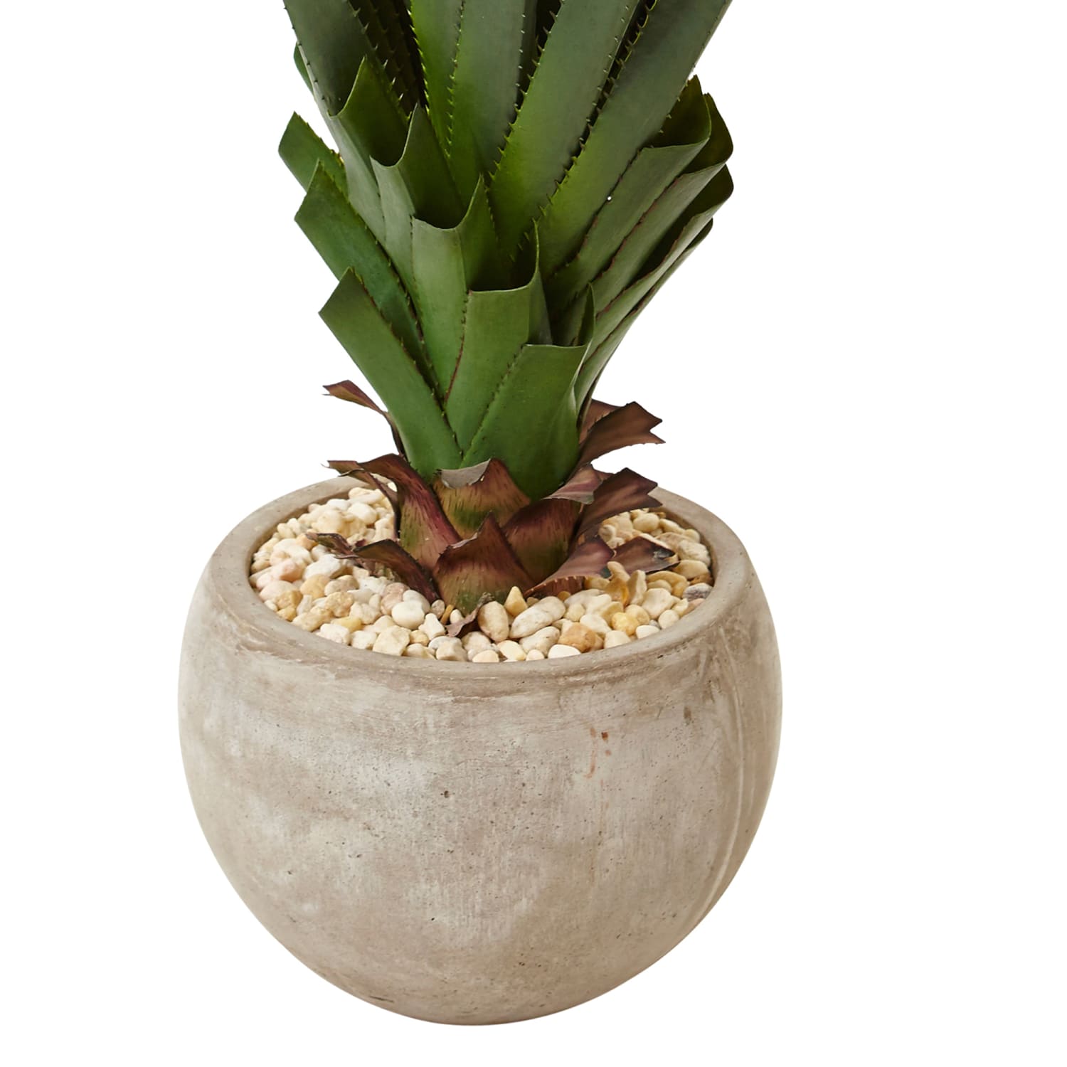 Nearly Natural 54inH Spiked Agave Artificial Plant With Bowl, 54inH x 32inW x 32inD, Sand/Green - Image 4