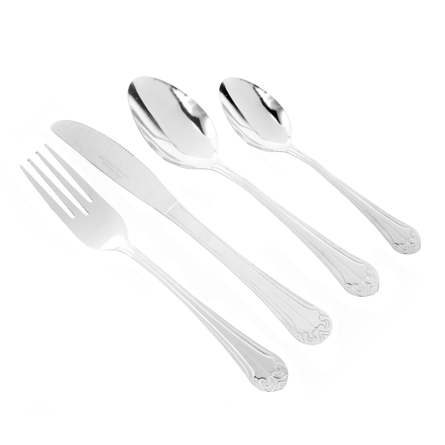 Gibson Home 24-Piece Flatware Set, Mariano, Silver - Image 5