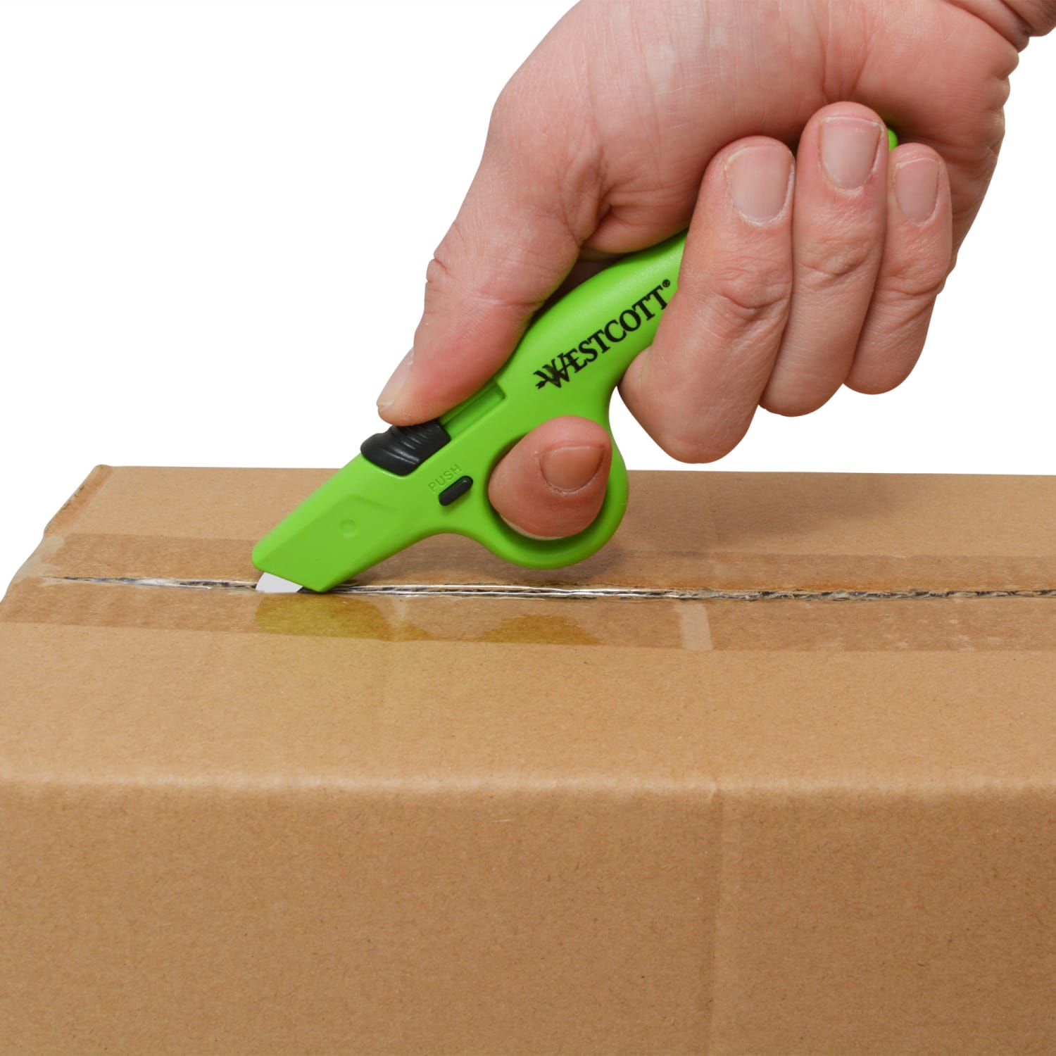 Westcott SafeEdge Finger Loop Ceramic Safety Cutter, Green - Image 4