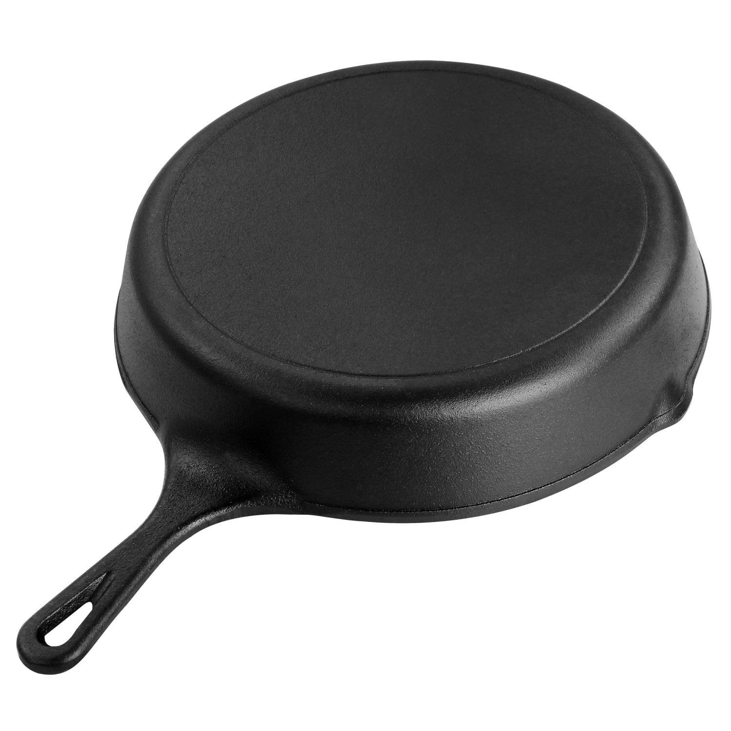 MegaChef 12in Round Pre-Seasoned Cast Iron Frying Pan, Black - Image 4