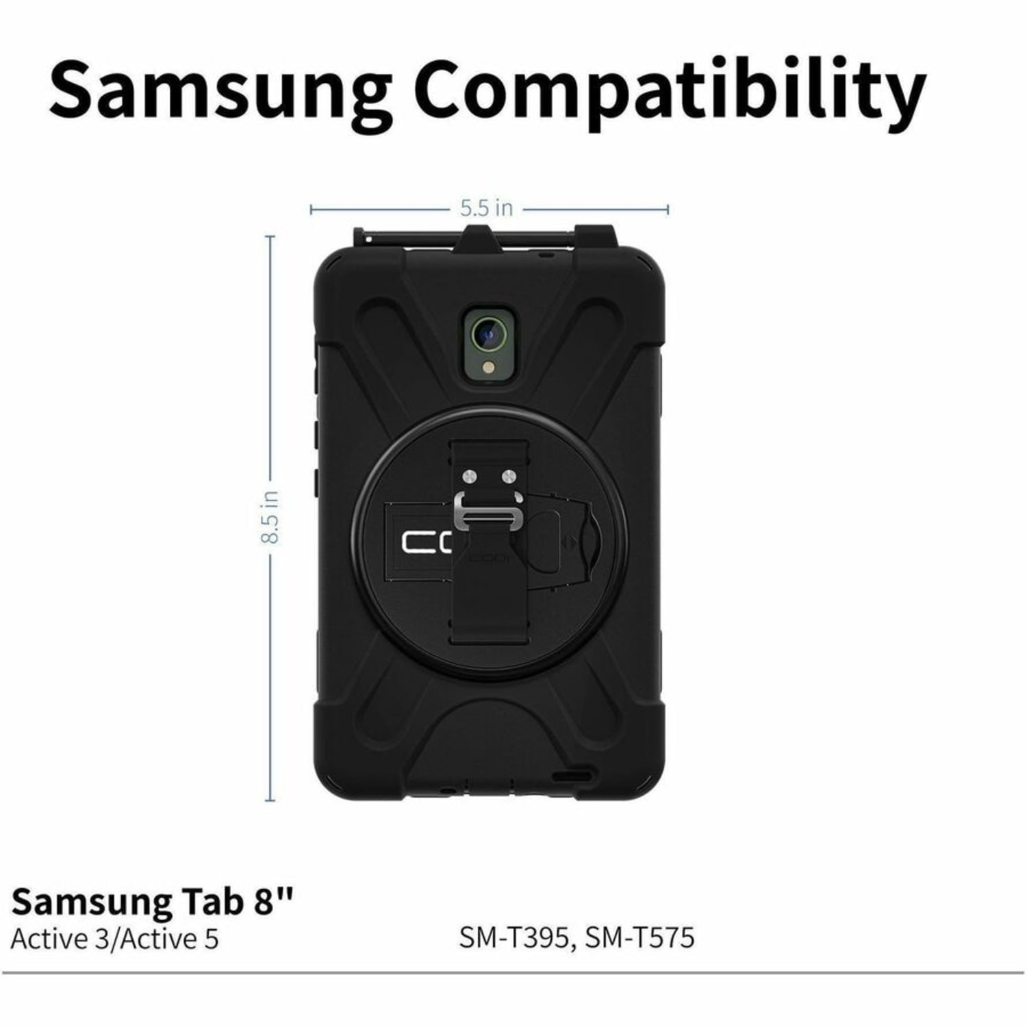 CODi Rugged Carrying Case for 8in Samsung Galaxy Tab Active3 Tablet - Black  - C30705059 - Image 3