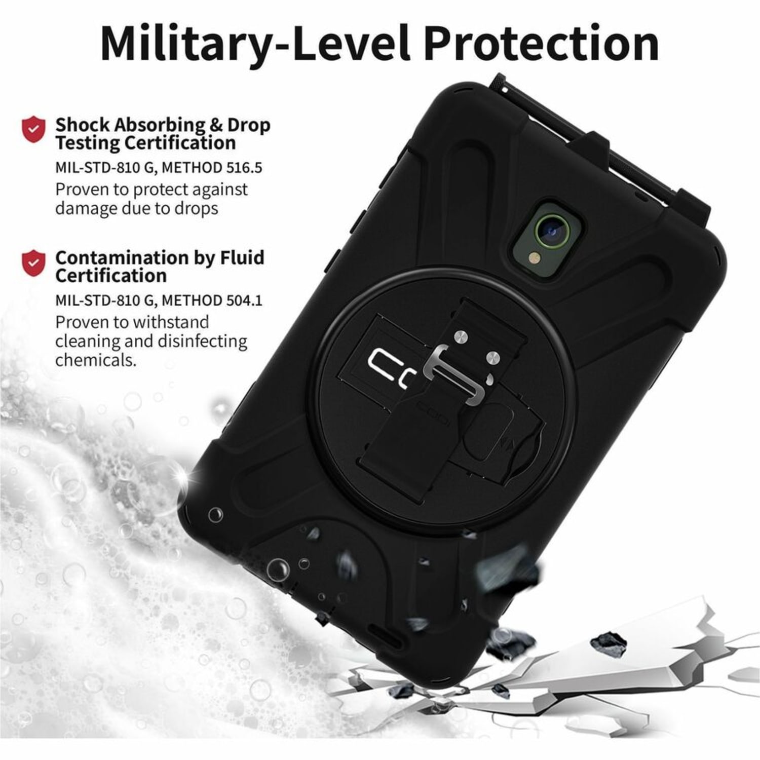 CODi Rugged Carrying Case for 8in Samsung Galaxy Tab Active3 Tablet - Black  - C30705059 - Image 4