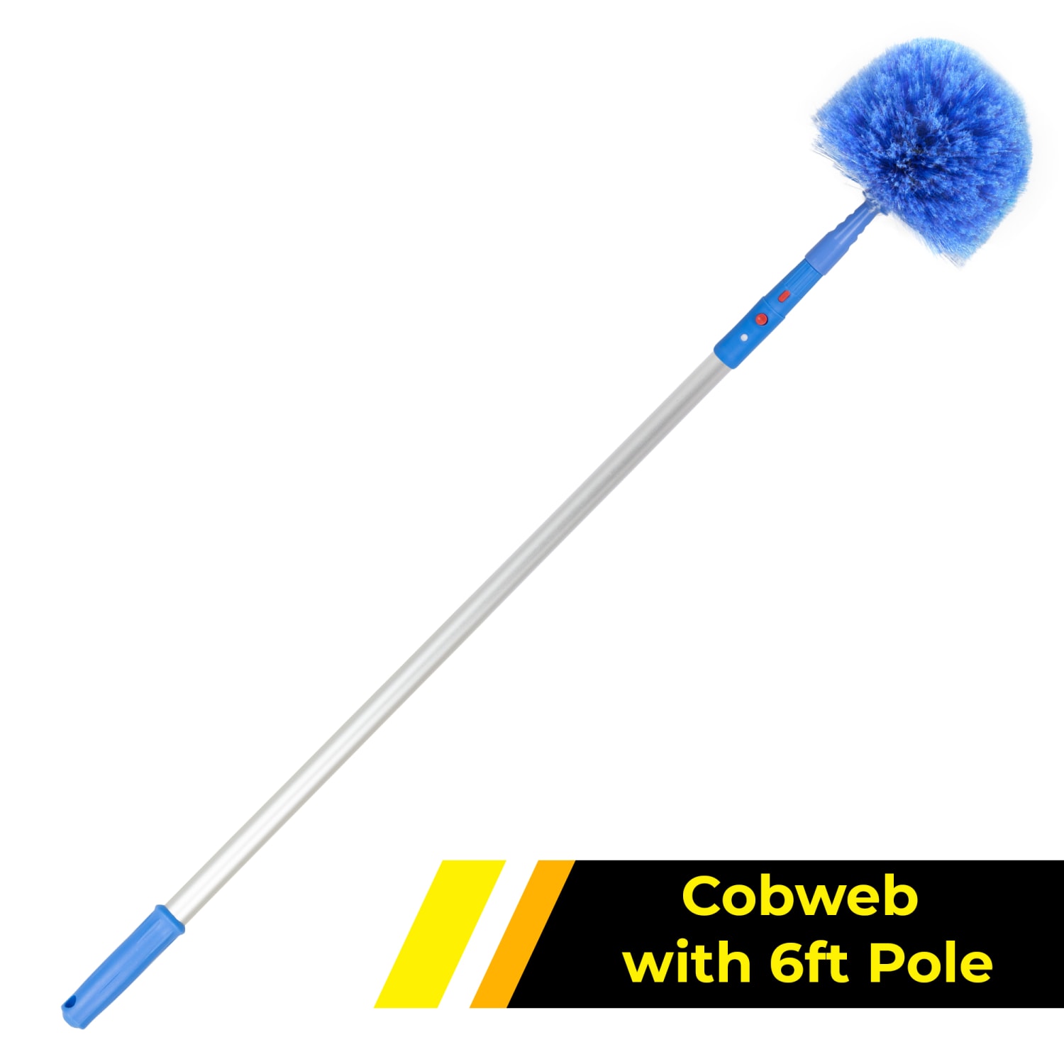 Gritt Commercial Cobweb Duster Brush, 6 11/16in Cobweb / Corner Duster Brush with 6ft Telescopic Pole - Image 4