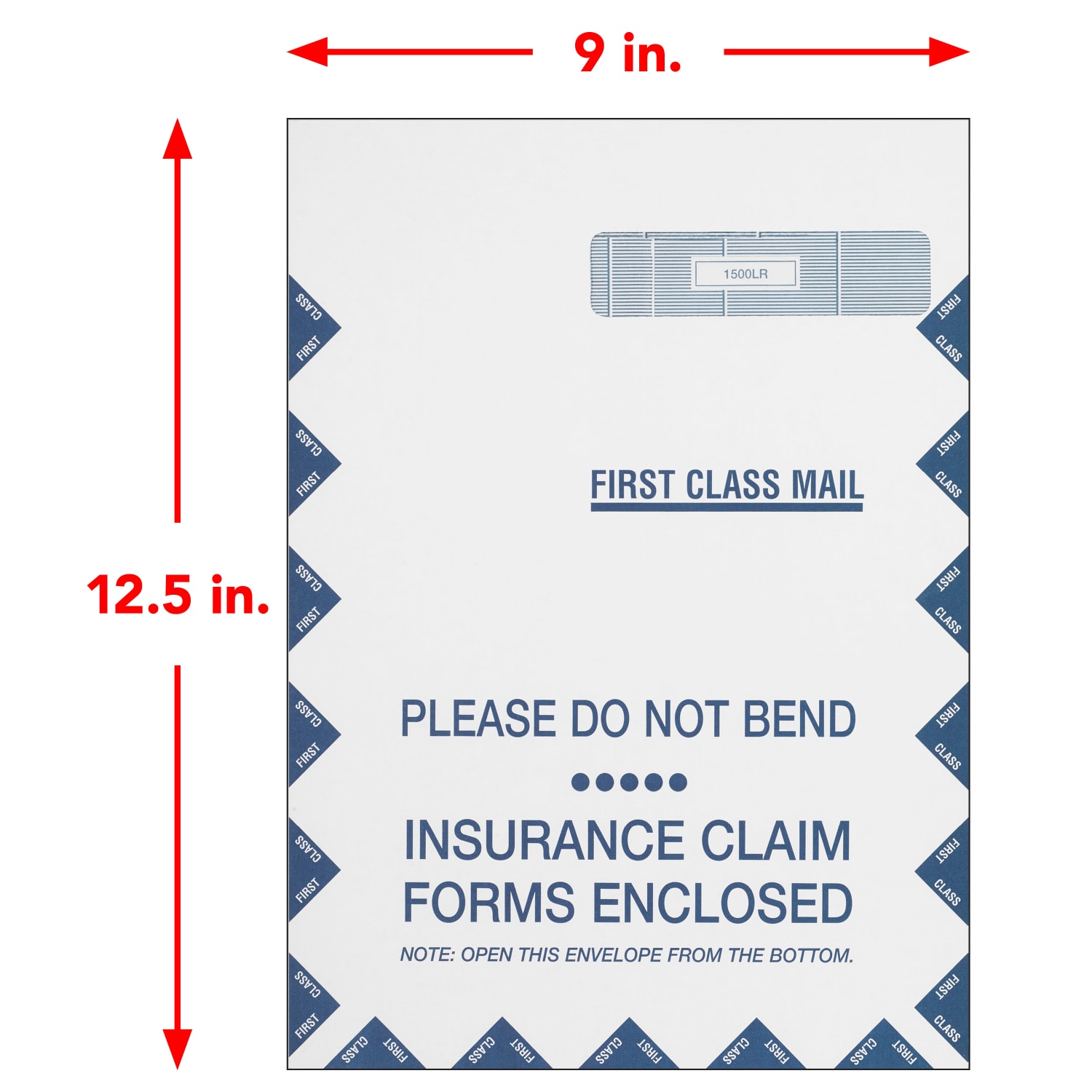 ComplyRight Right-Window Jumbo Envelopes For CMS-1500 Health Insurance Forms, Self-Seal, White, 9in x 12-1/2in, Pack Of 500 - Image 4