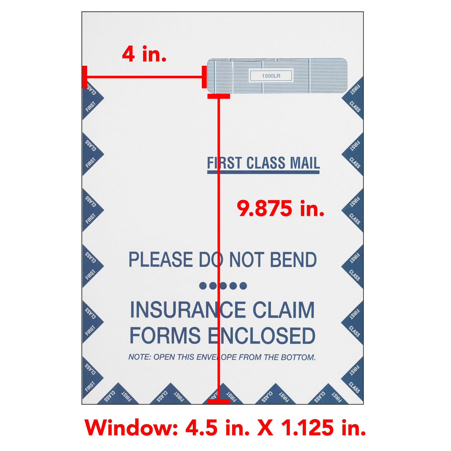 ComplyRight Right-Window Jumbo Envelopes For CMS-1500 Health Insurance Forms, Self-Seal, White, 9in x 12-1/2in, Pack Of 500 - Image 5