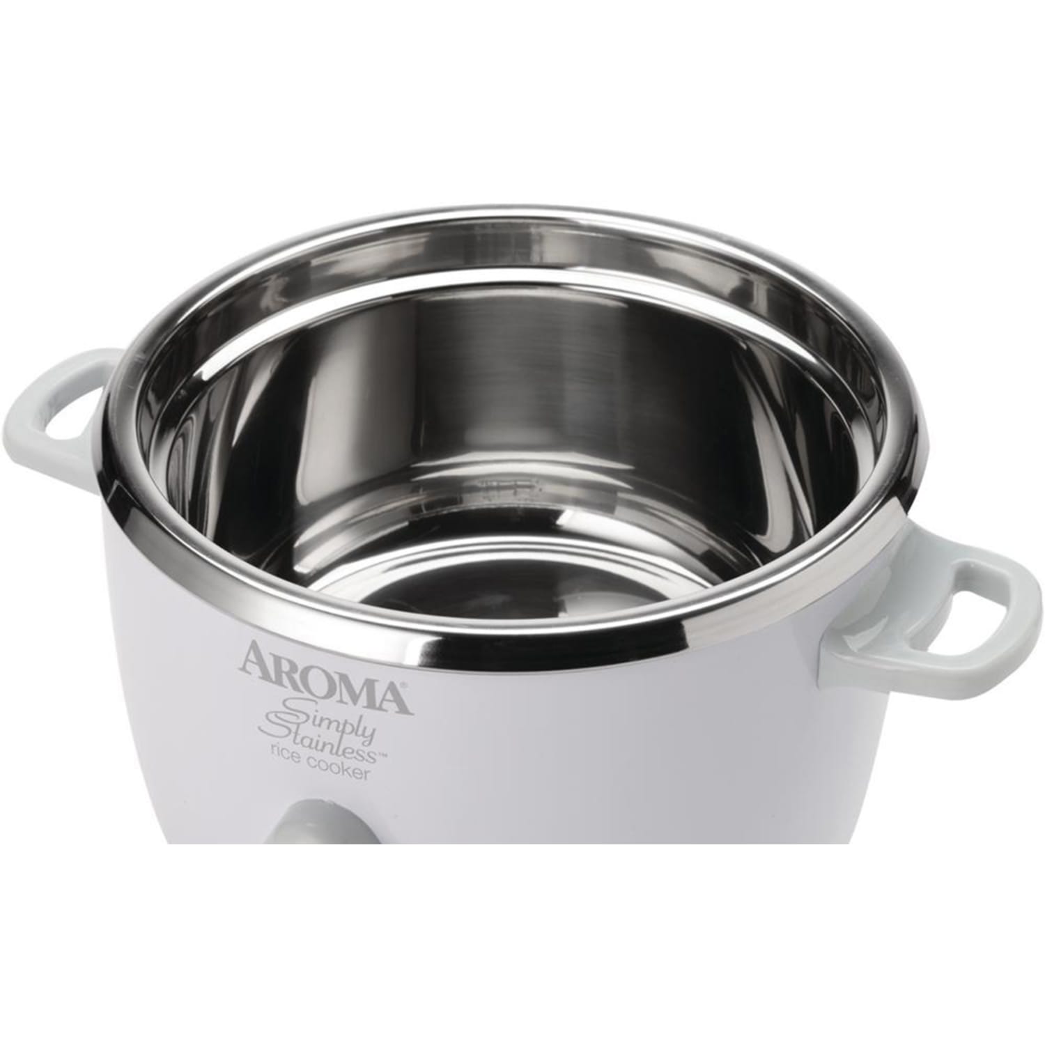 Aroma ARC-753SG Simply Stainless 6-Cup Rice Cooker, 8-1/8inH x 10-5/16inW x 8-1/4inD, White - Image 3