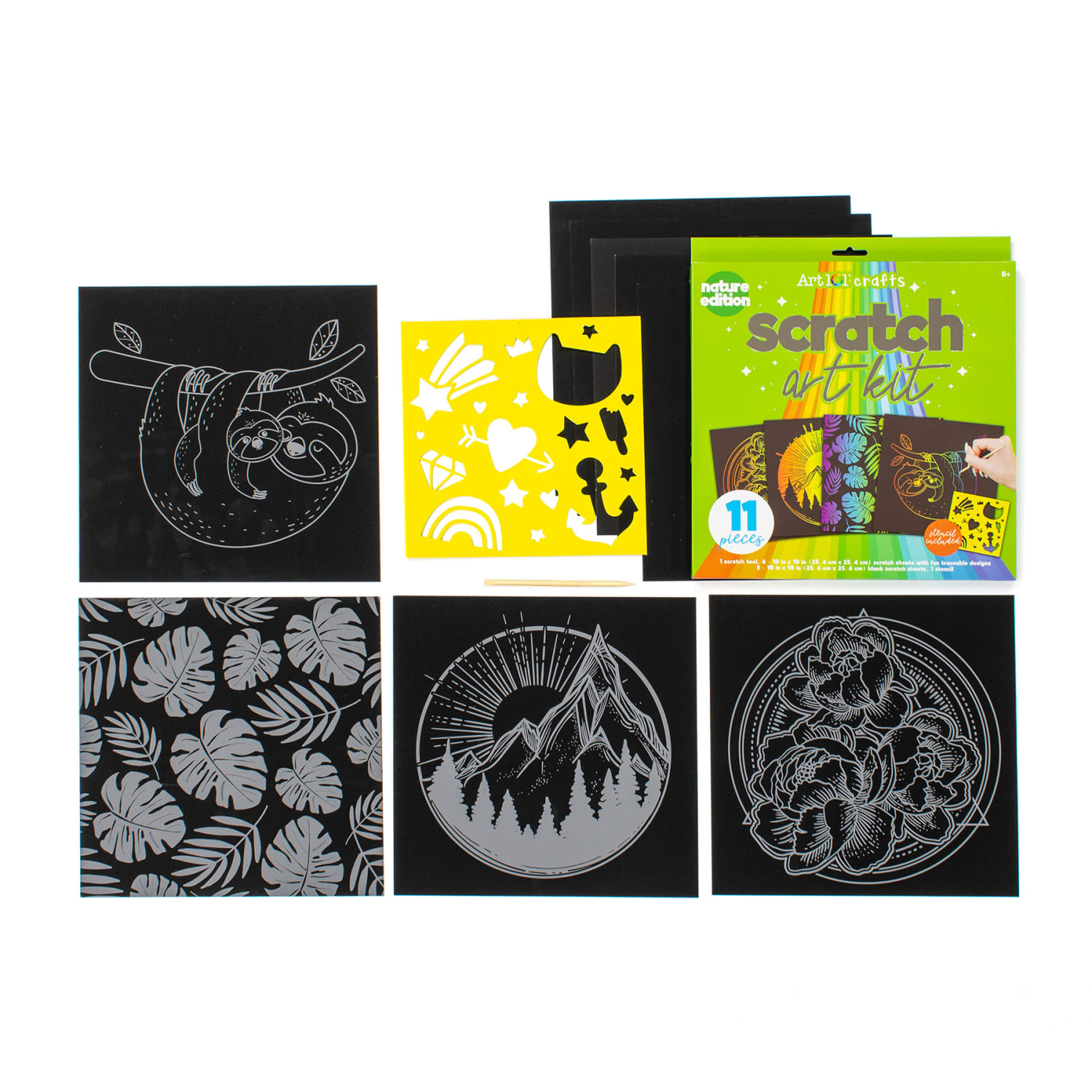 Art 101 Scratch Art Kits, Pack Of 3 Kits - Image 4
