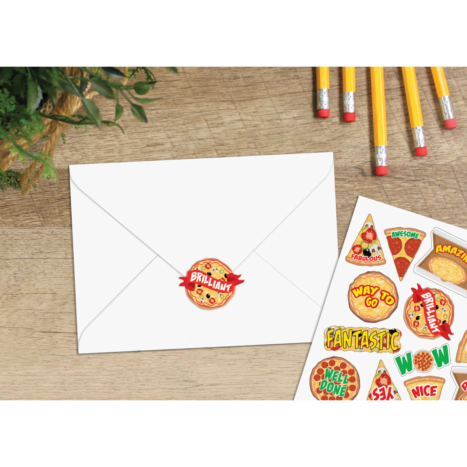 Teacher Created Resources Stickers, 2-1/2in x 1/2in, Pizza, 120 Stickers Per Pack, Bundle Of 12 Packs - Image 5