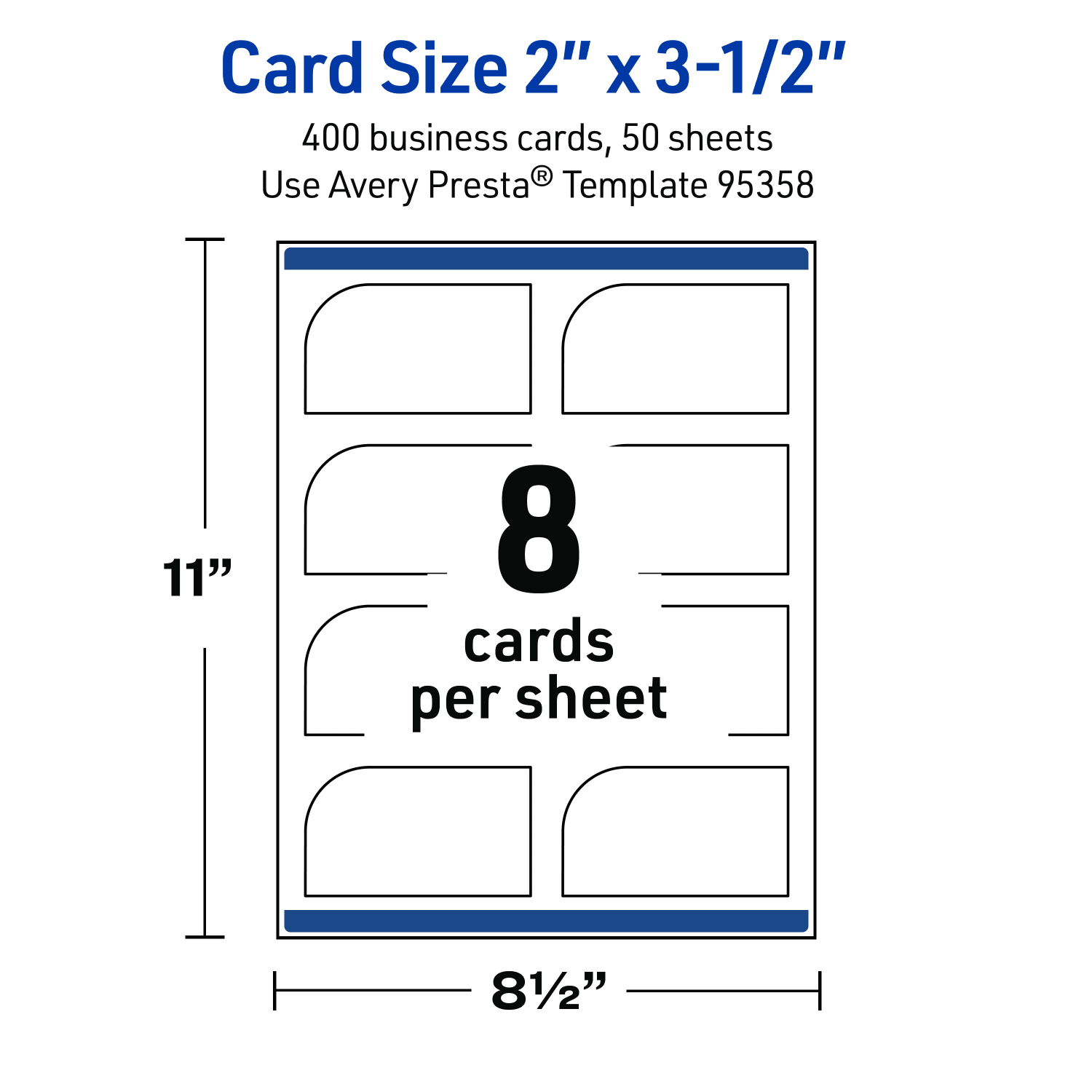 Avery Print-To-The-Edge Business Cards With Sure Feed Technology, 2inx3-1/2in Rectangle Single Rounded Corner, Matte White, Pack Of 400 - Image 6