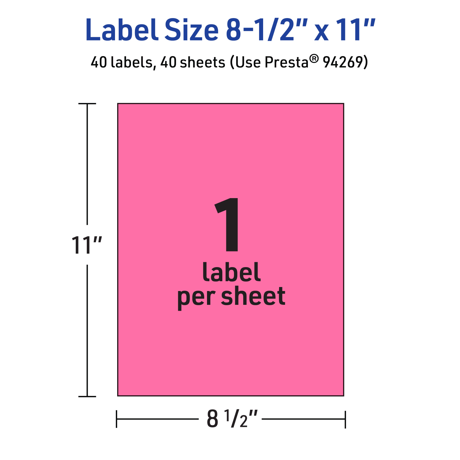 Avery Printable Sticker Paper, 94269-BPP40, Rectangle, 8-1/2in x 11in, Matte Bright Pink, Pack of 40 - Image 6