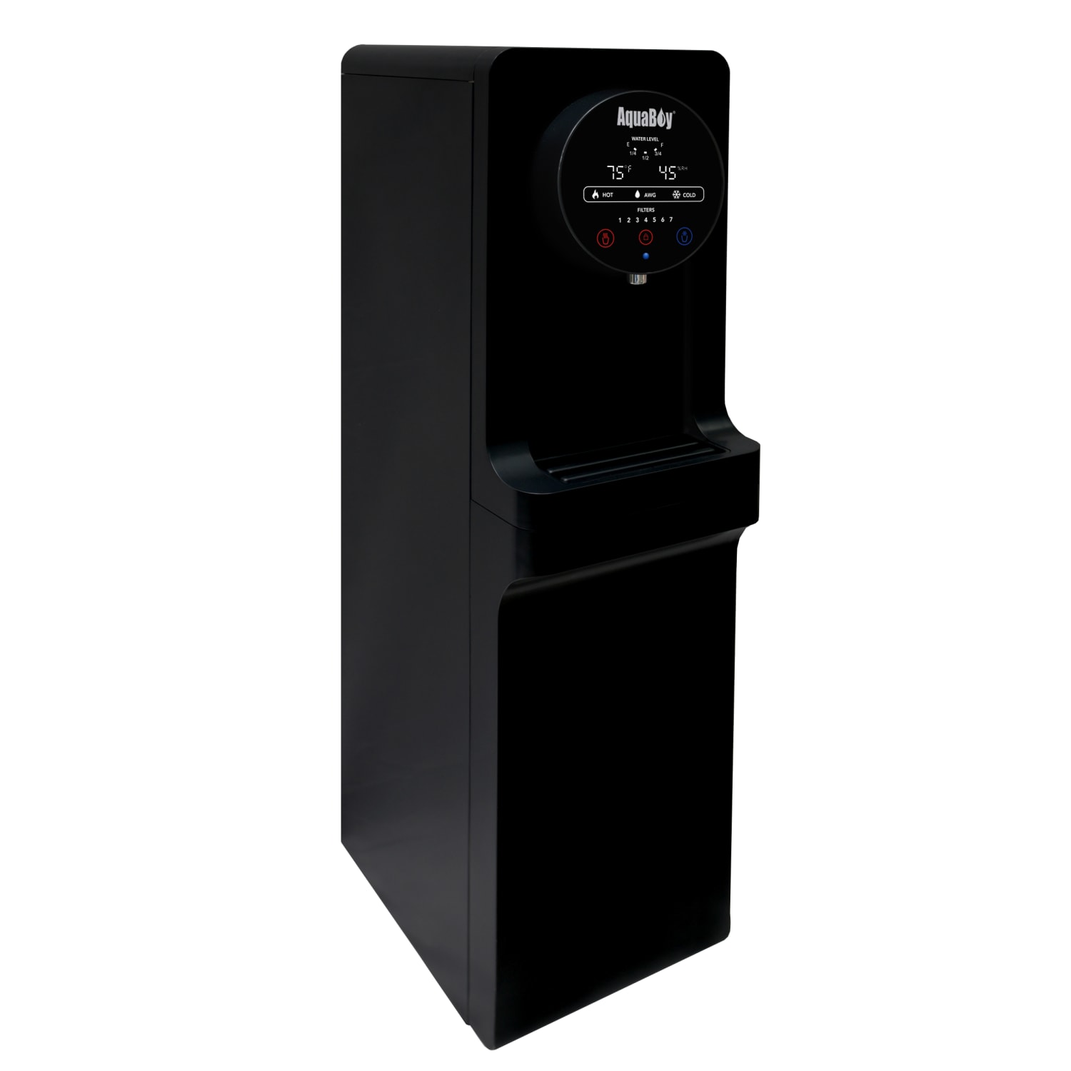 AquaBoy Pro II Hot/Cold Air-To-Water Generator, 45 1/2inH x 11 3/4inW x 17inD, Black - Image 3