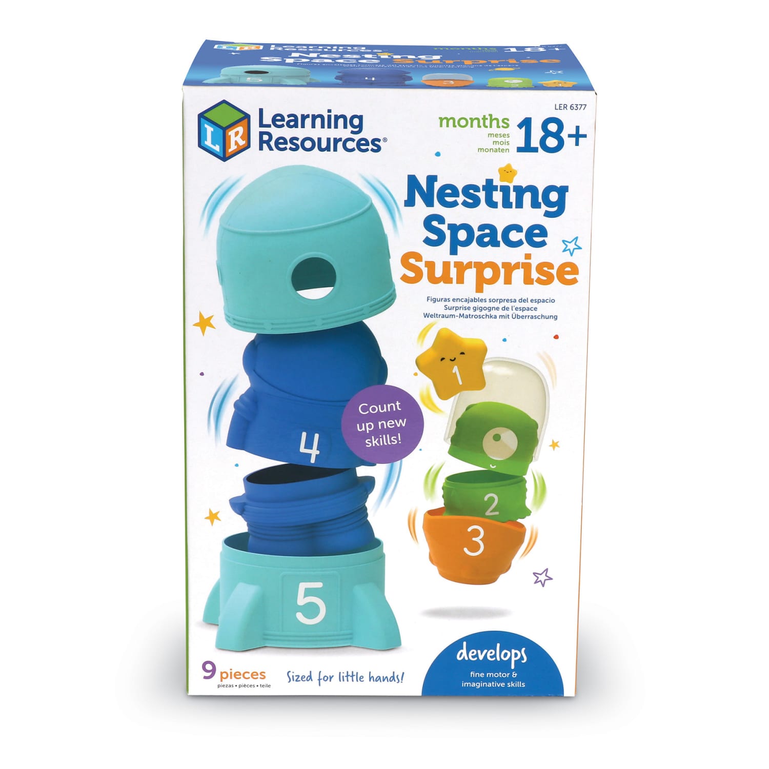 Learning Resources Nesting Rocket Ship, Multicolor - Image 3