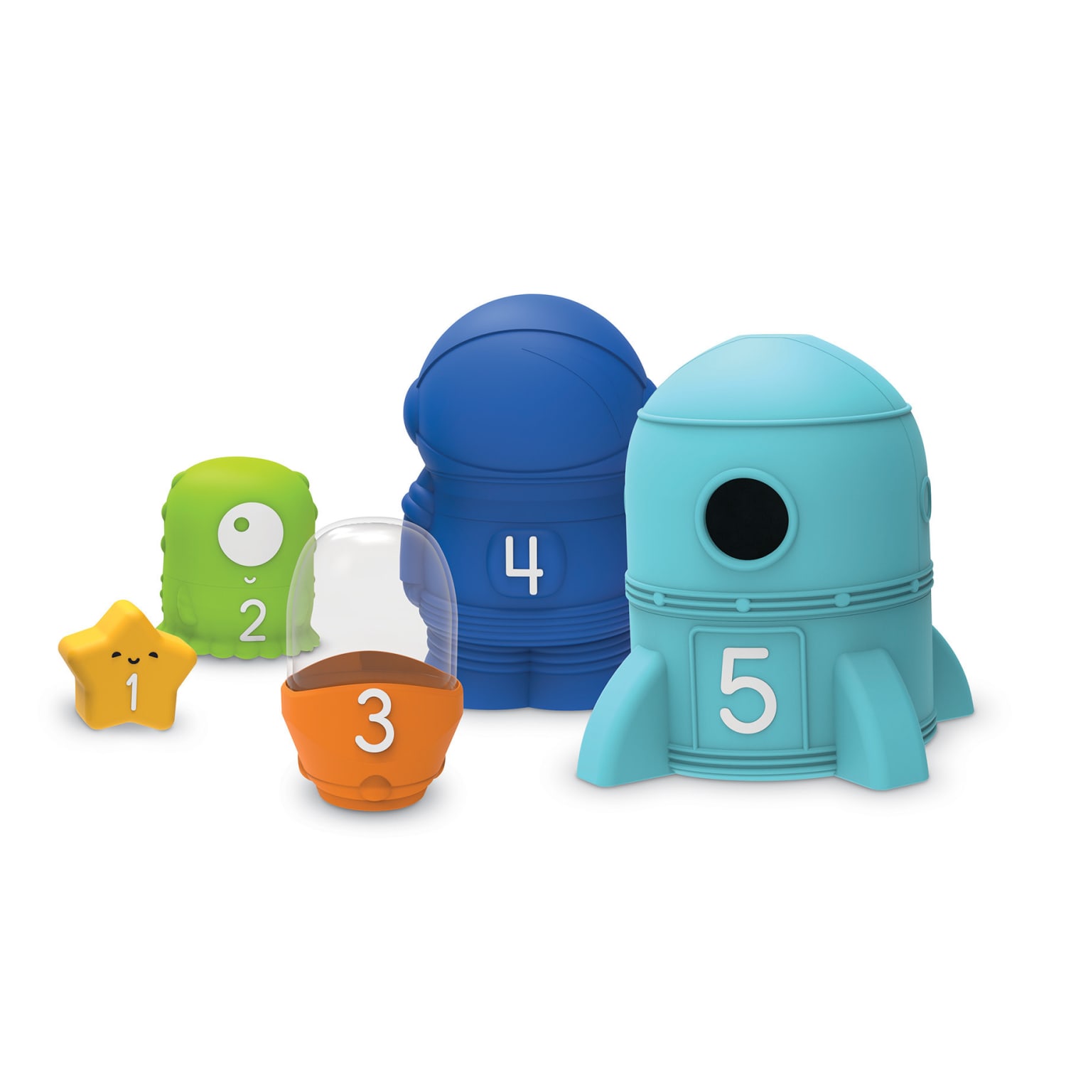 Learning Resources Nesting Rocket Ship, Multicolor - Image 4