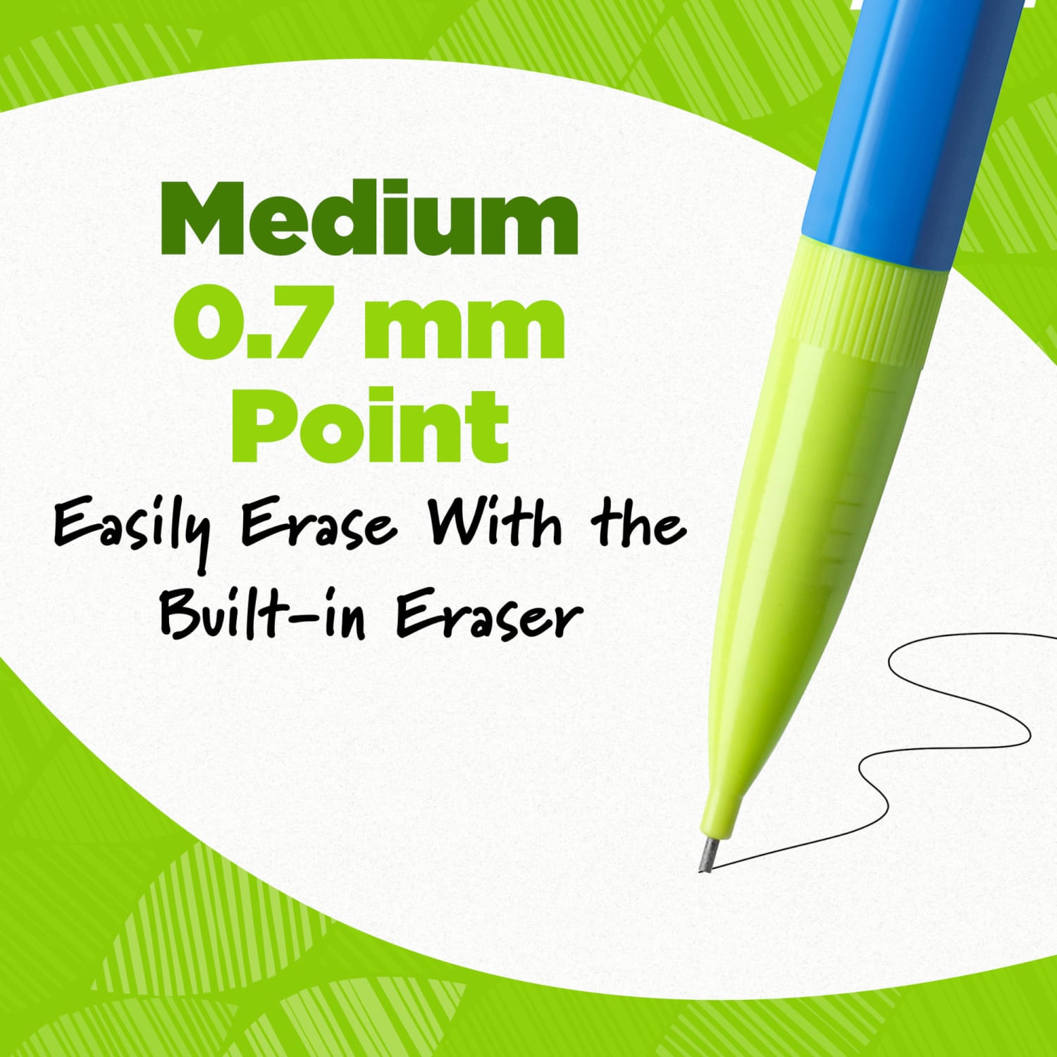 BIC Ecolutions #2 Mechanical Pencils, 0.7 mm, Medium Point, 65% Recycled, Assorted Barrel, Pack of 12 Pencils - Image 5
