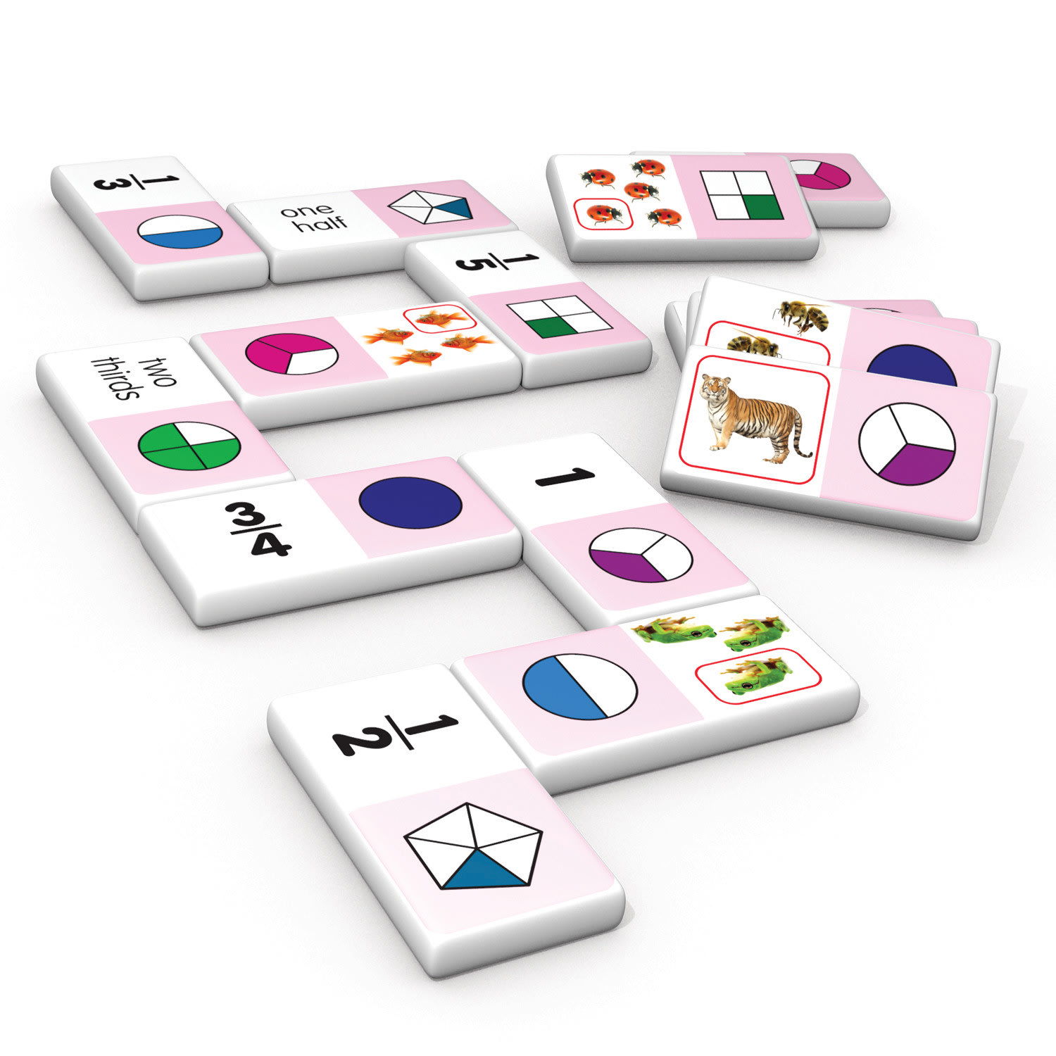 Junior Learning Fractions Domino Set, Pack Of 2 Sets - Image 4