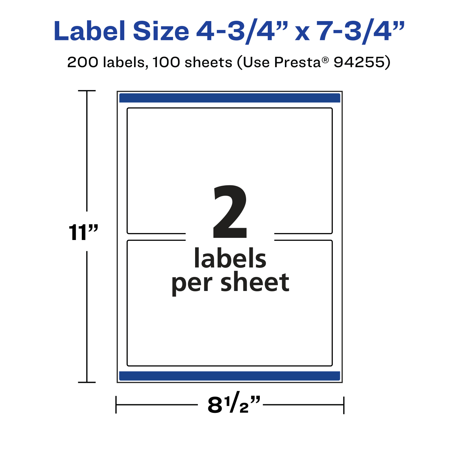 Avery Glossy Permanent Labels With Sure Feed, 94255-CGF100, Rectangle, 4-3/4in x 7-3/4in, Clear, Pack Of 200 - Image 6