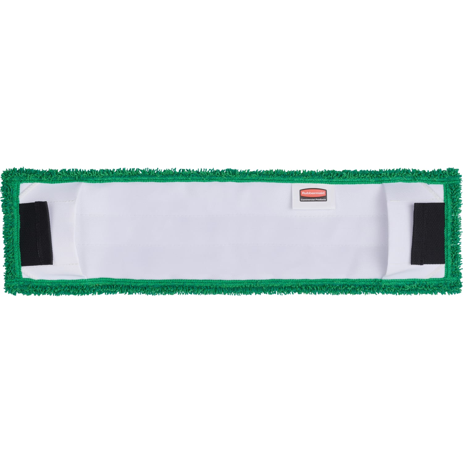 Rubbermaid Commercial Adaptable Microfiber Flat Mop Pads, 19-1/2in x 5-1/2in, Green, Pack Of 12 Pads - Image 3