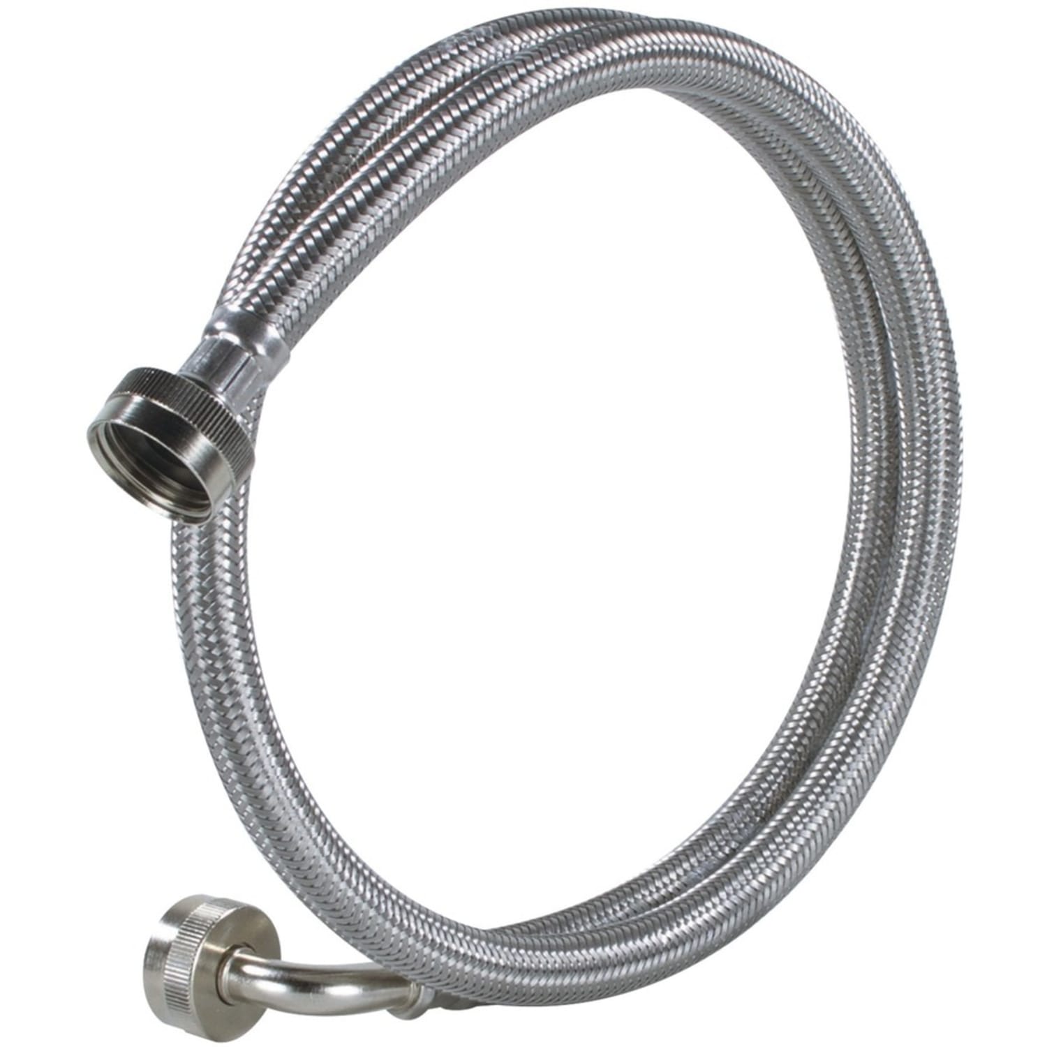 Certified Appliance Accessories Braided Stainless Steel Washing Machine Hose with Elbow - 48in - Silver, Stainless Steel - WM48SSL - Image 5