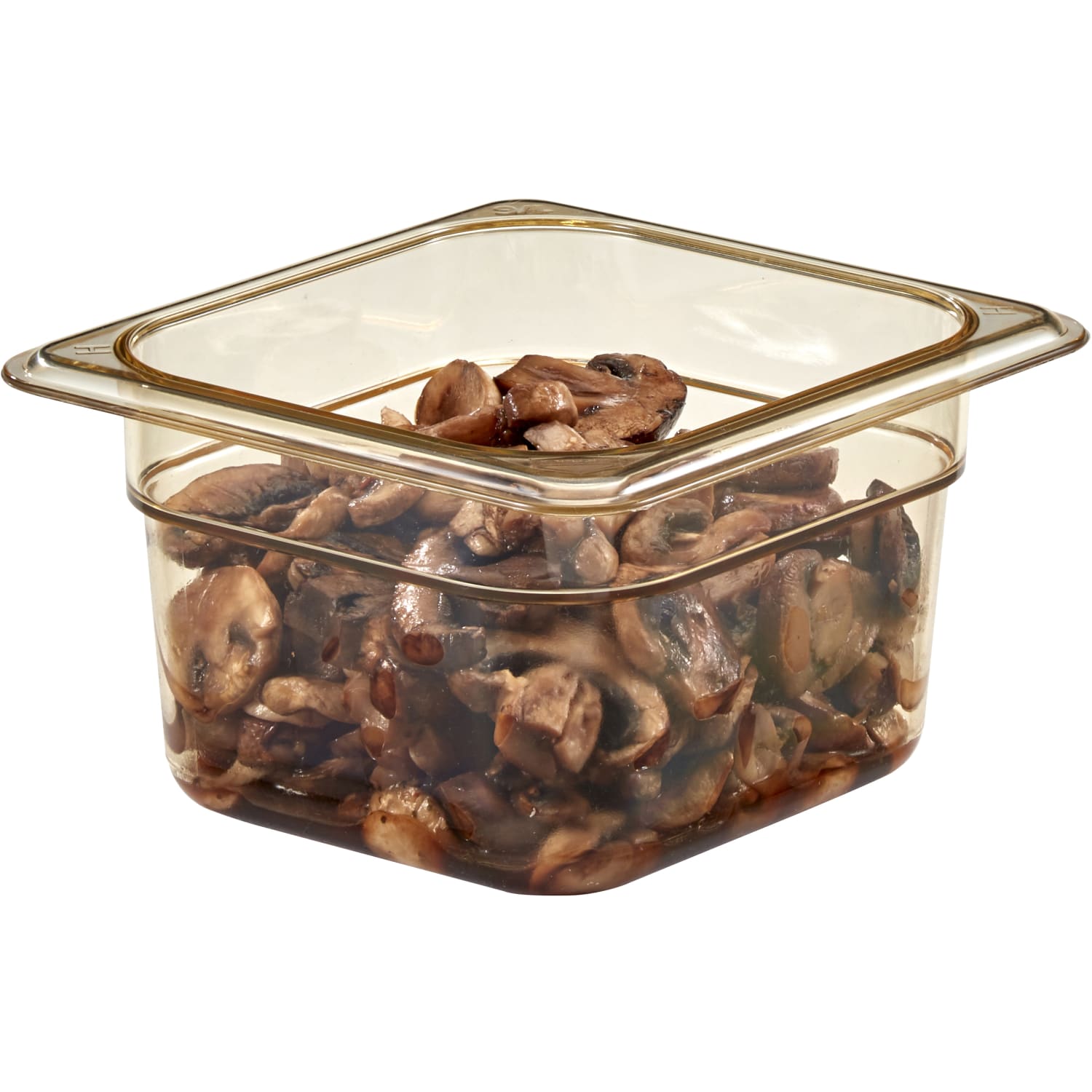Cambro H-Pan High-Heat GN 1/6 Food Pans, 4inH x 6-3/8inW x 6-15/16inD, Amber, Pack Of 6 Pans - Image 3