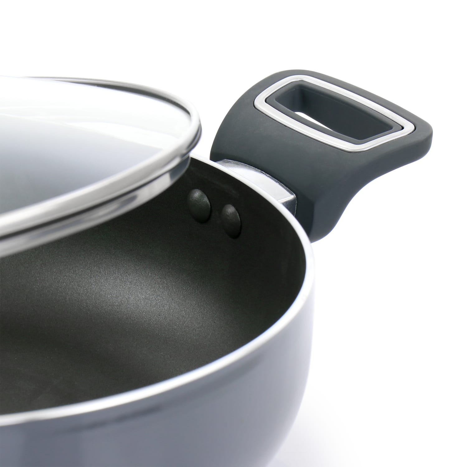 Oster Legacy 5-Quart Aluminum Non-Stick Everyday Pan, Gray - Image 3