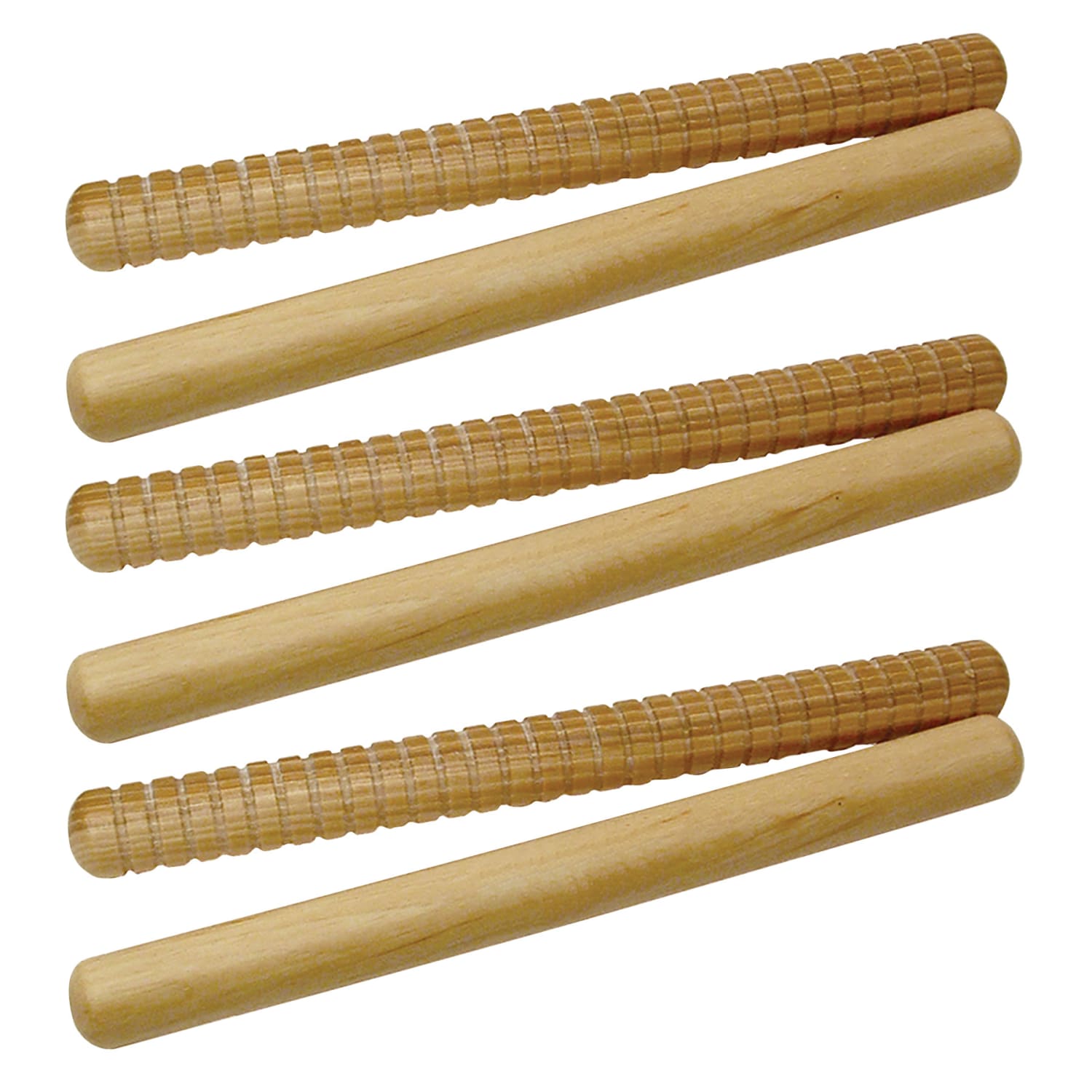 Westco Educational Products Hickory Rhythm Sticks, 8in, Natural, 2 Sticks Per Pack, Set Of 3 Packs