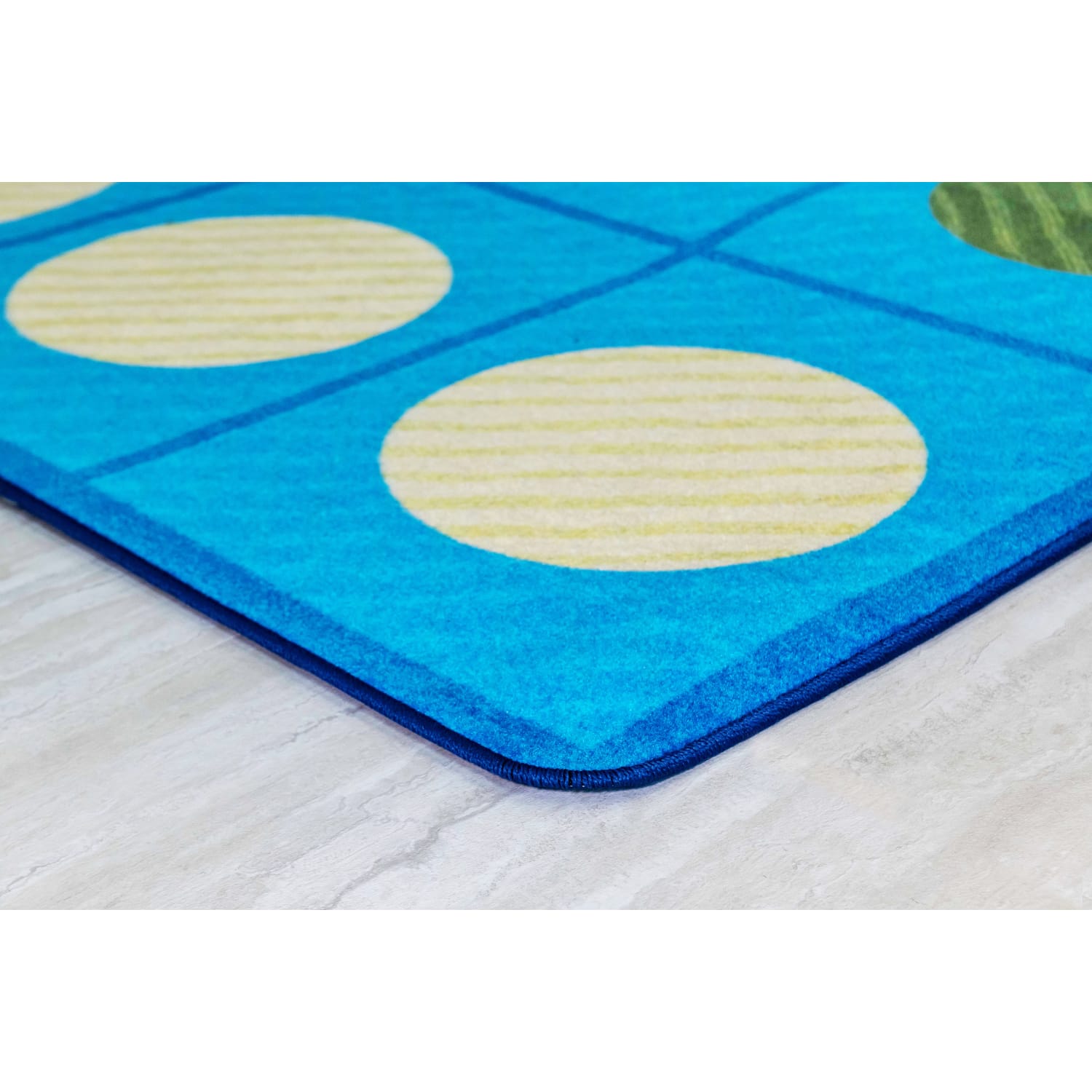 Carpets for Kids Pixel Perfect Collection Calming Colors Open Seating Rug, 8'x 12', Blue - Image 3