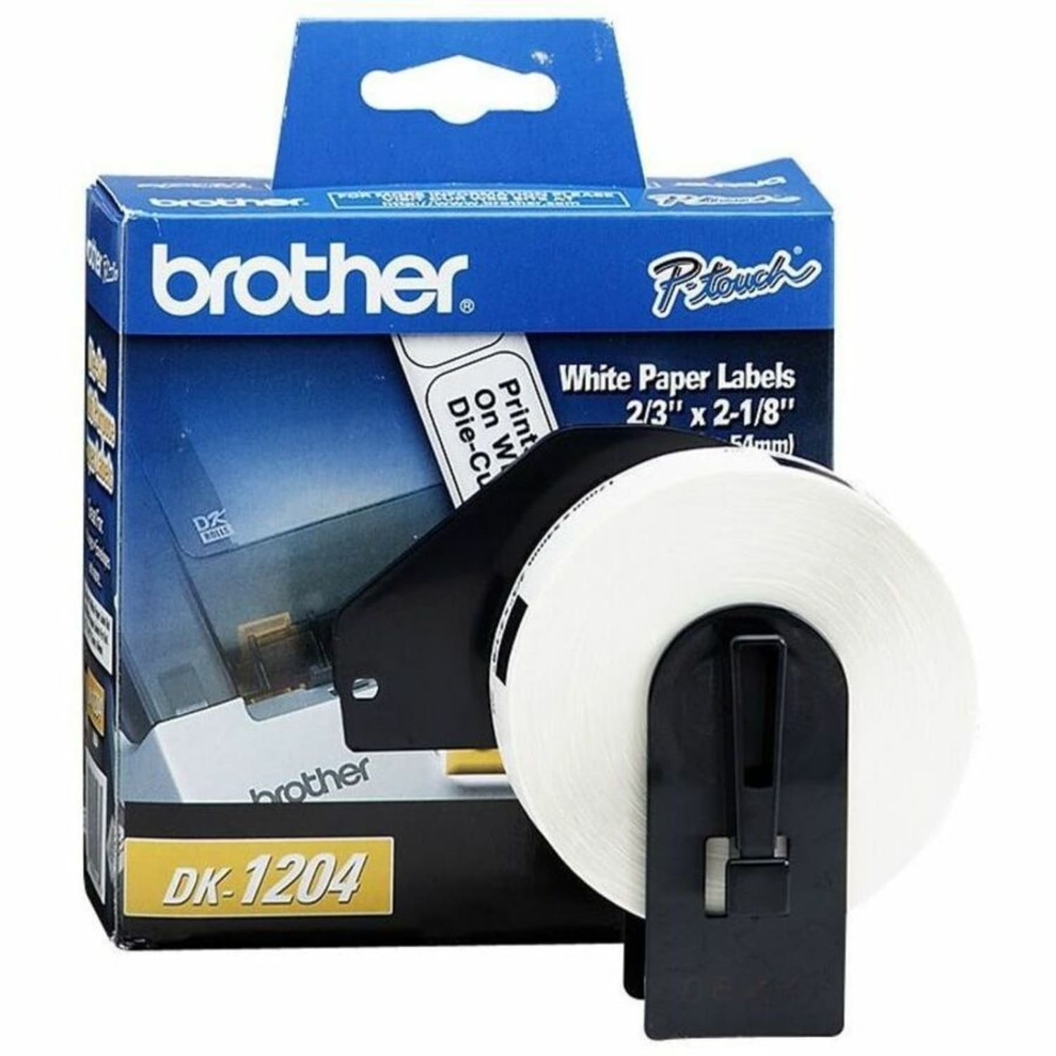 Brother DK-1204 Black-On-White Labels, 0.67in x 2.13in, Roll Of 400 - Image 4